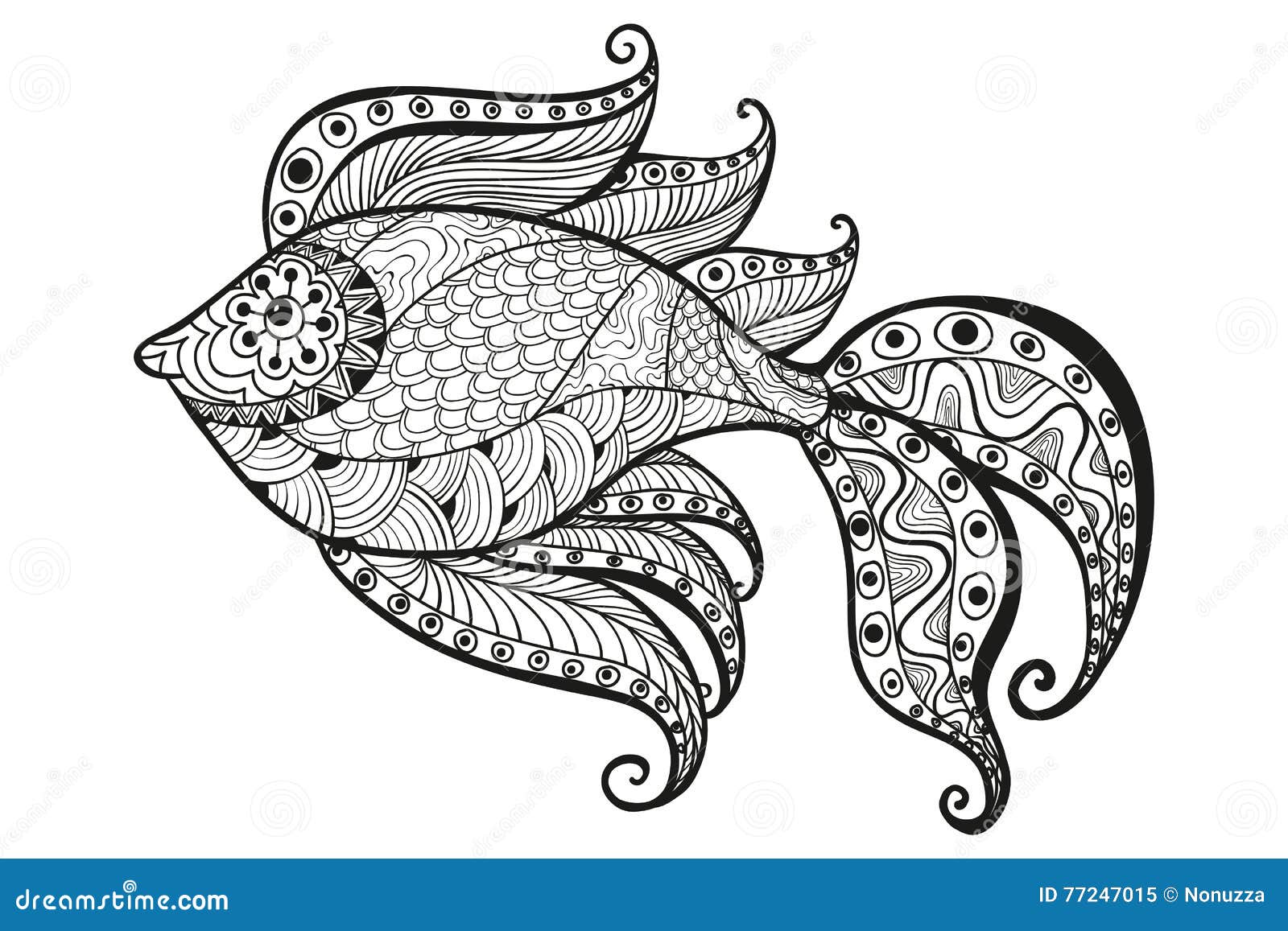 Coloring book adult stock vector. Illustration of design - 77247015