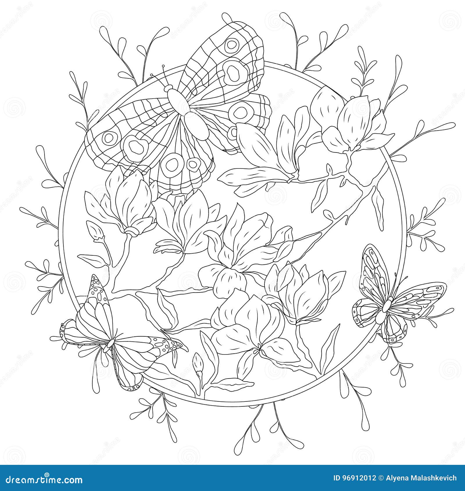 Coloring Flowers Stock Illustrations – 20,20 Coloring Flowers ...