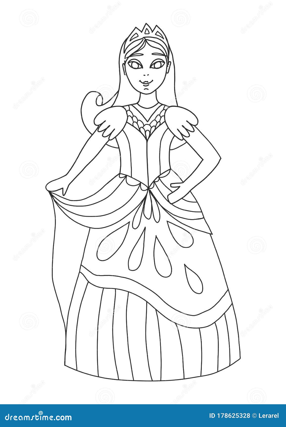 Coloring Book for Adults and Children with a Princess or Queen ...