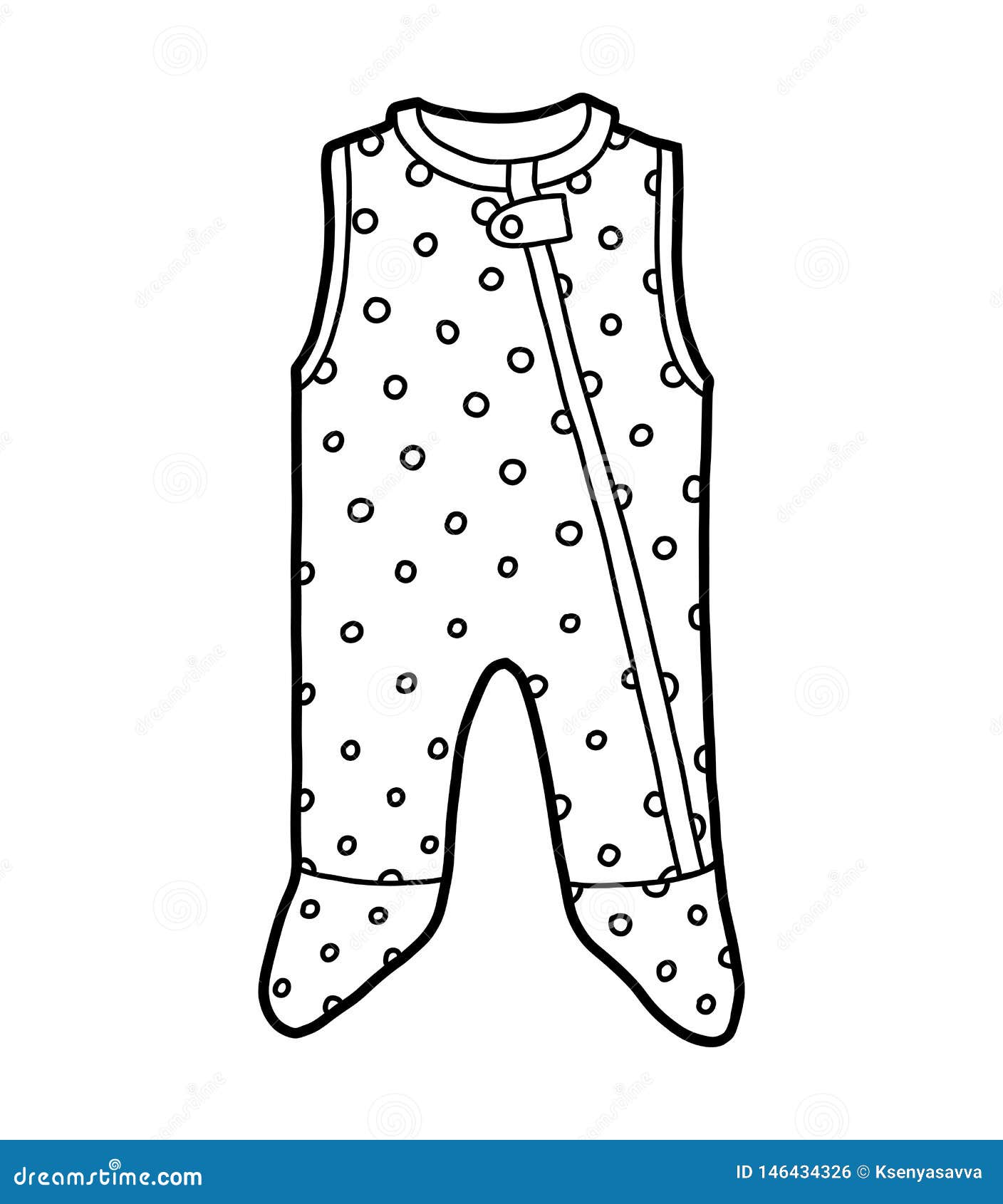 Coloring Book, Baby Sleepsuit Stock Vector - Illustration of pattern ...