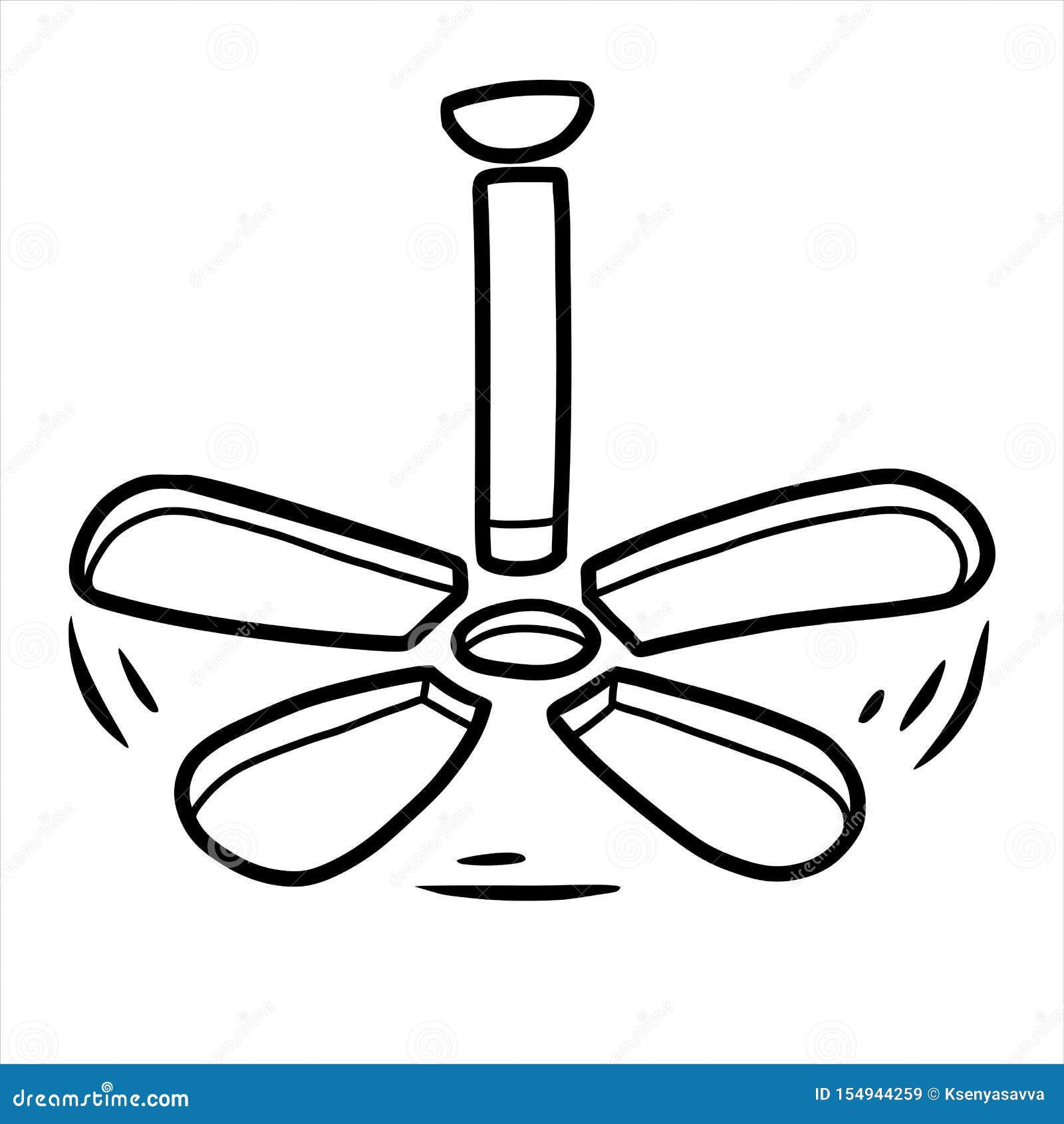 Coloring Book Ceiling Fan Stock Vector Illustration Of Ceiling