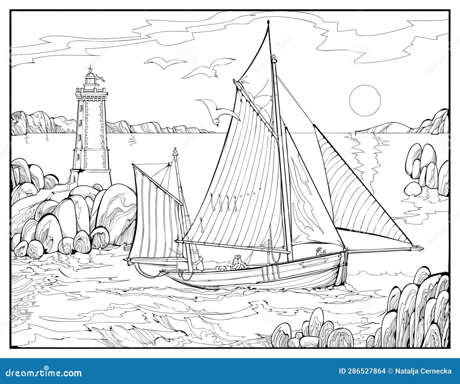 Coloring Book for Children and Adults. Illustration Ancient Celtic Boat ...