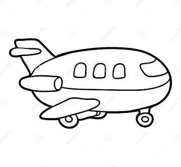 Coloring book, Airplane stock vector. Illustration of painting - 113260750