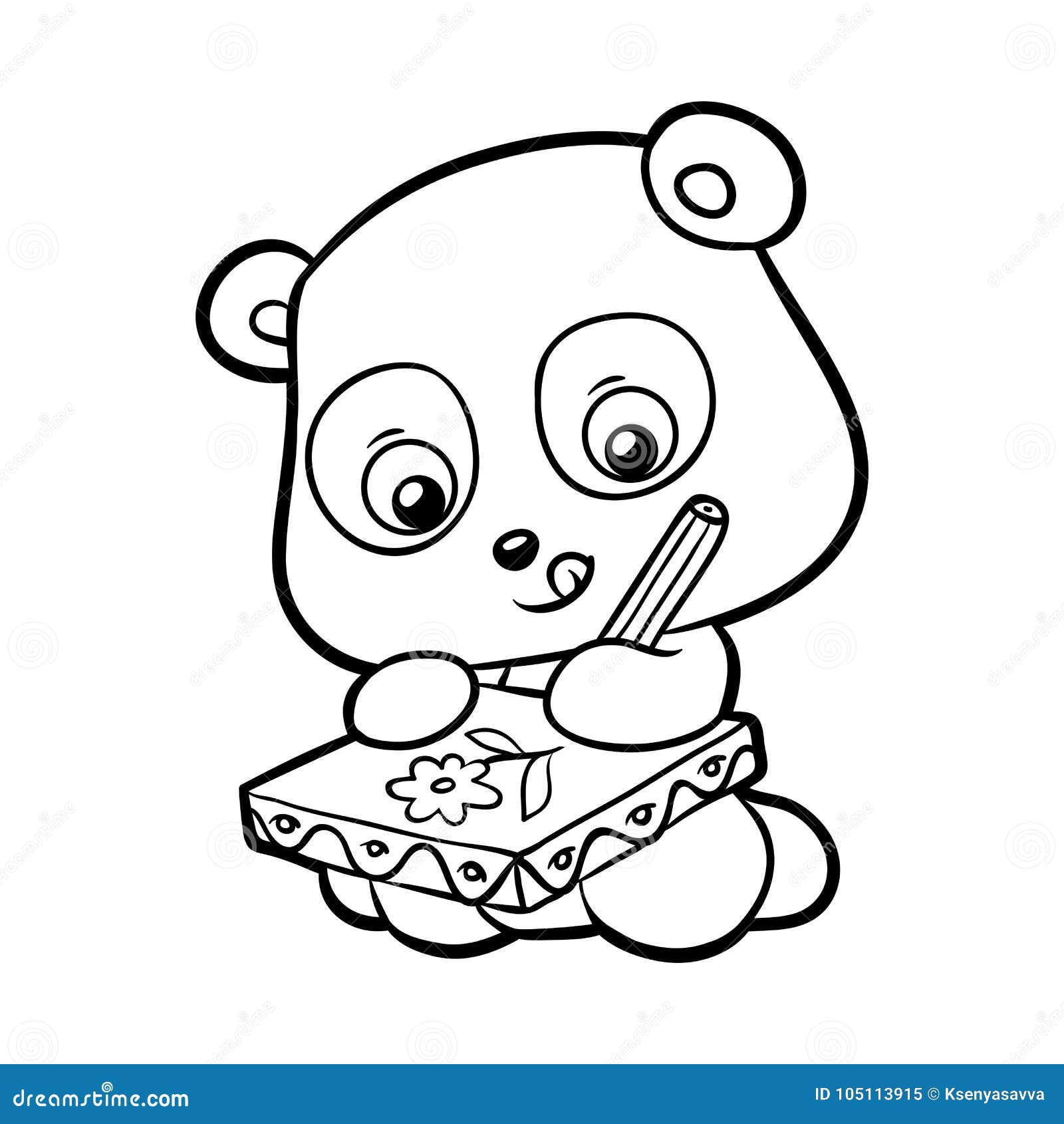 40 Desenhos de Urso Panda kawaii para Colorir (Lindos e Fofos)