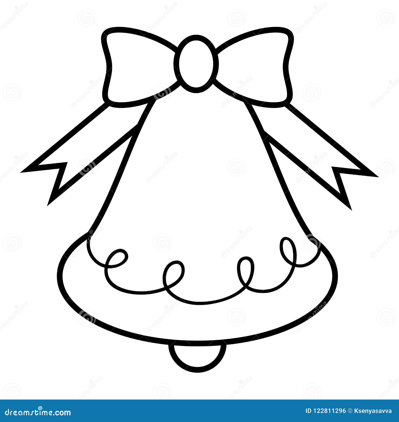 Coloring Book, Christmas Bell Stock Vector - Illustration of coloration