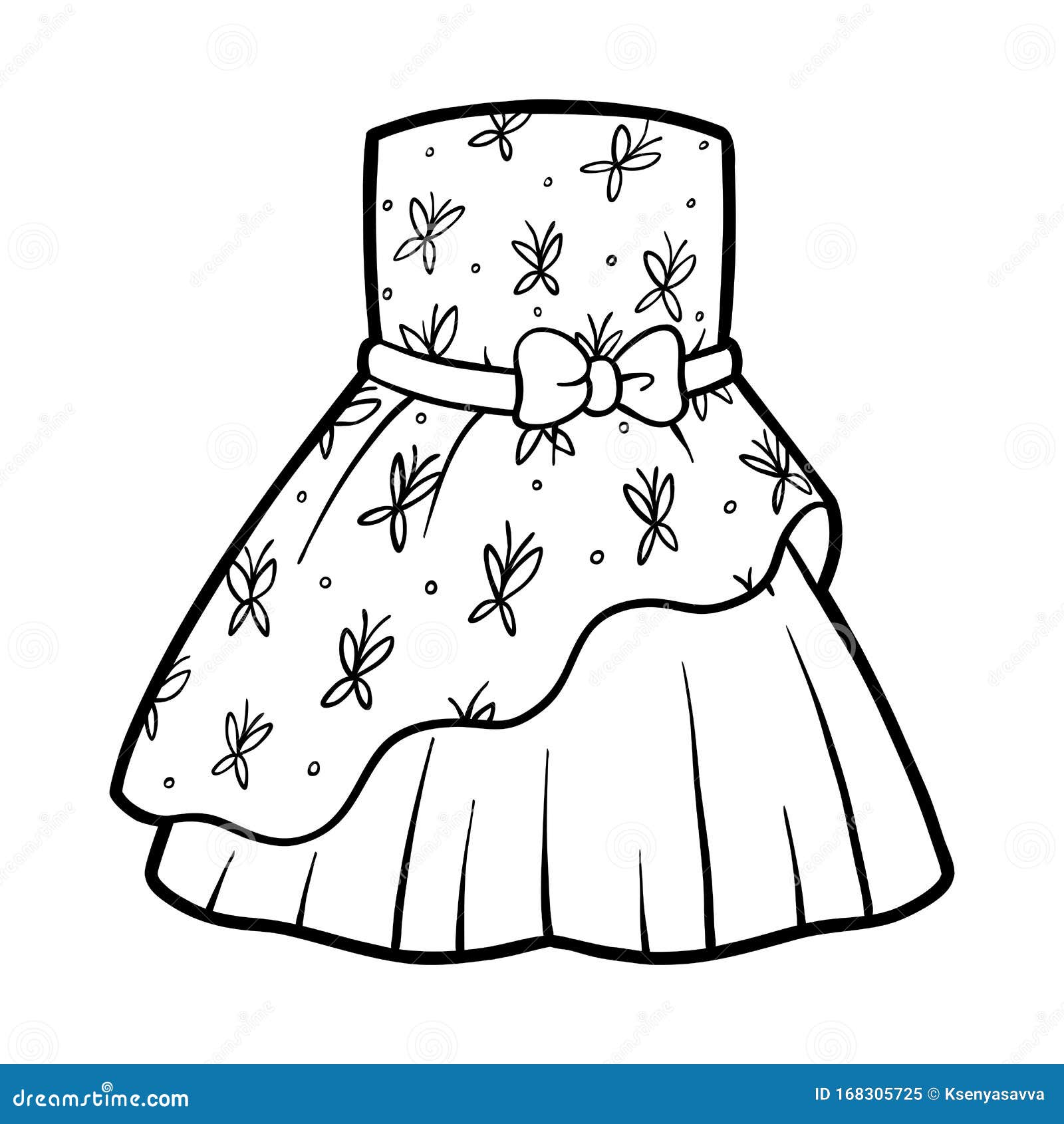dress templates coloring pages