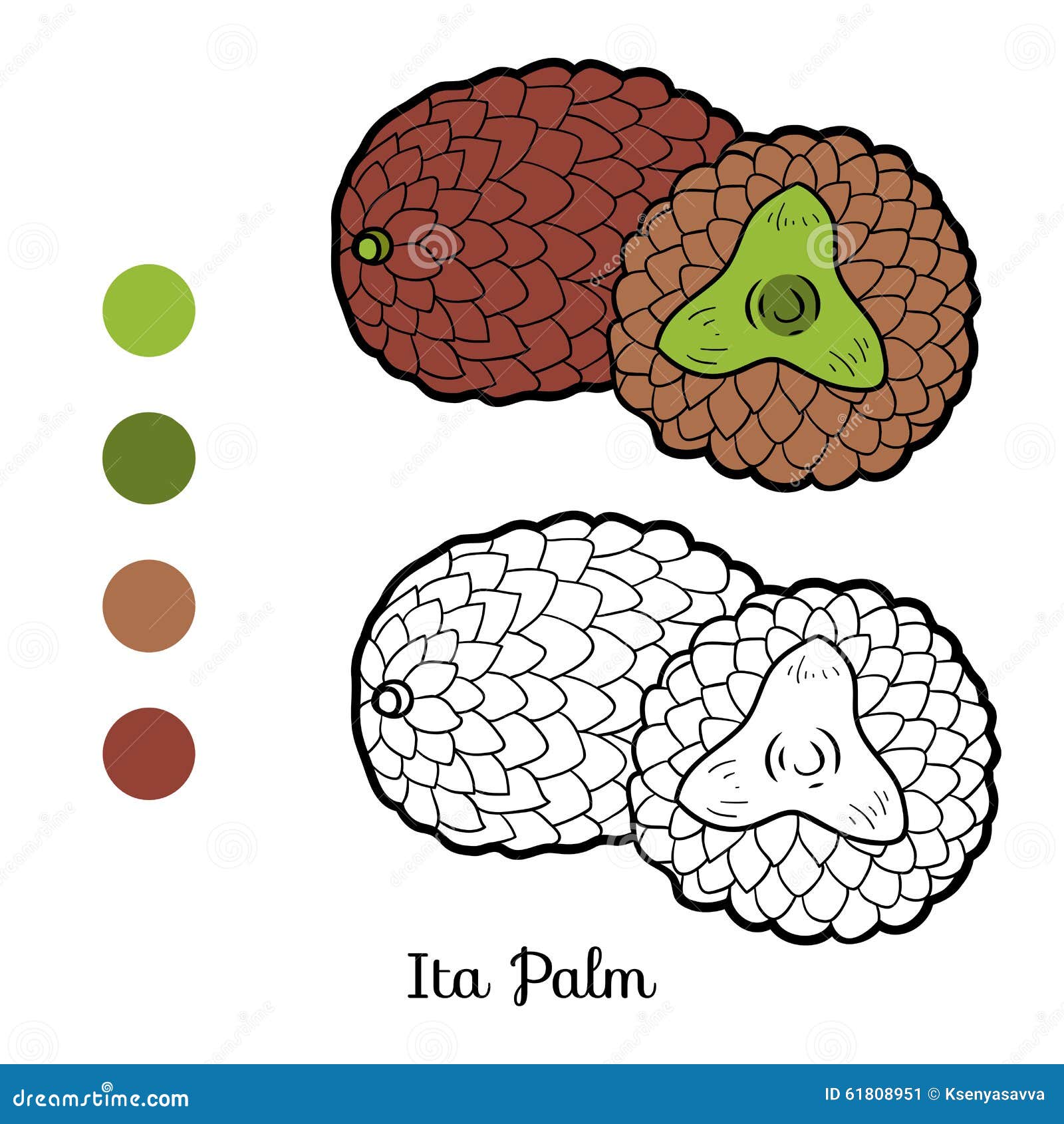 coloring book for children: fruits and vegetables (ita palm)