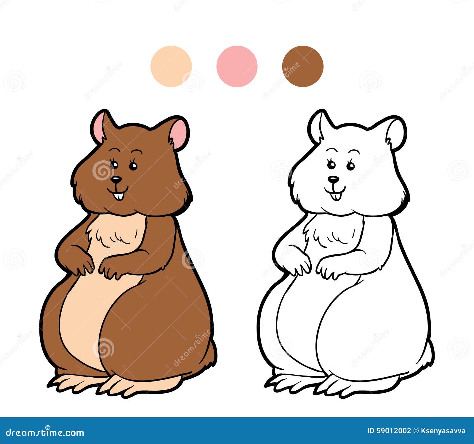 Download Coloring Book For Children: Hamster Stock Vector - Image: 59012002