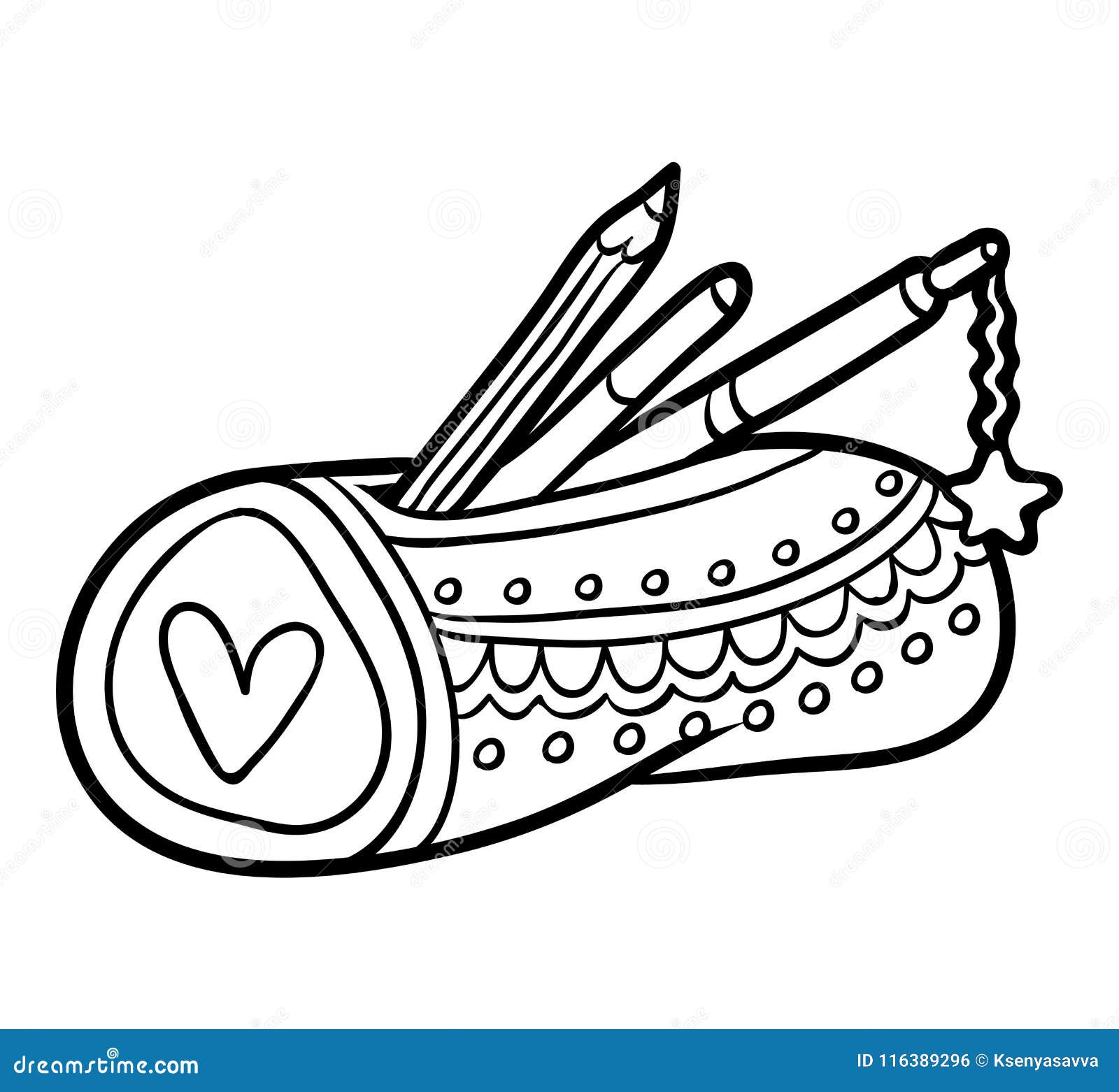 Pencil Case coloring page  Free Printable Coloring Pages