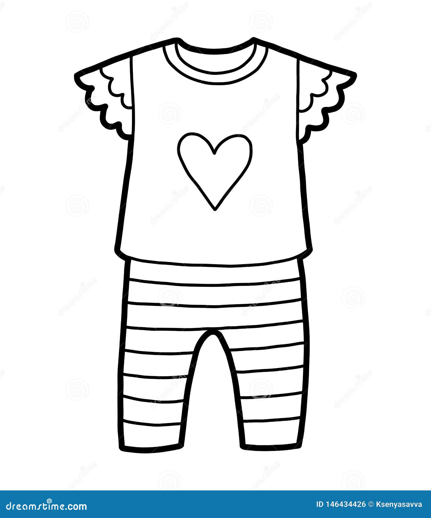 Kids In Pajamas Clipart Black And White