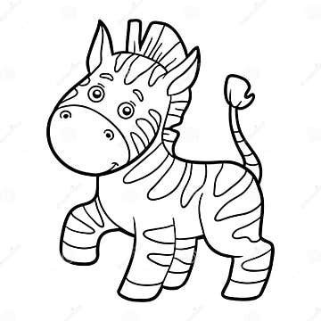 Coloring Book, Coloring Page (zebra) Stock Vector - Illustration of ...