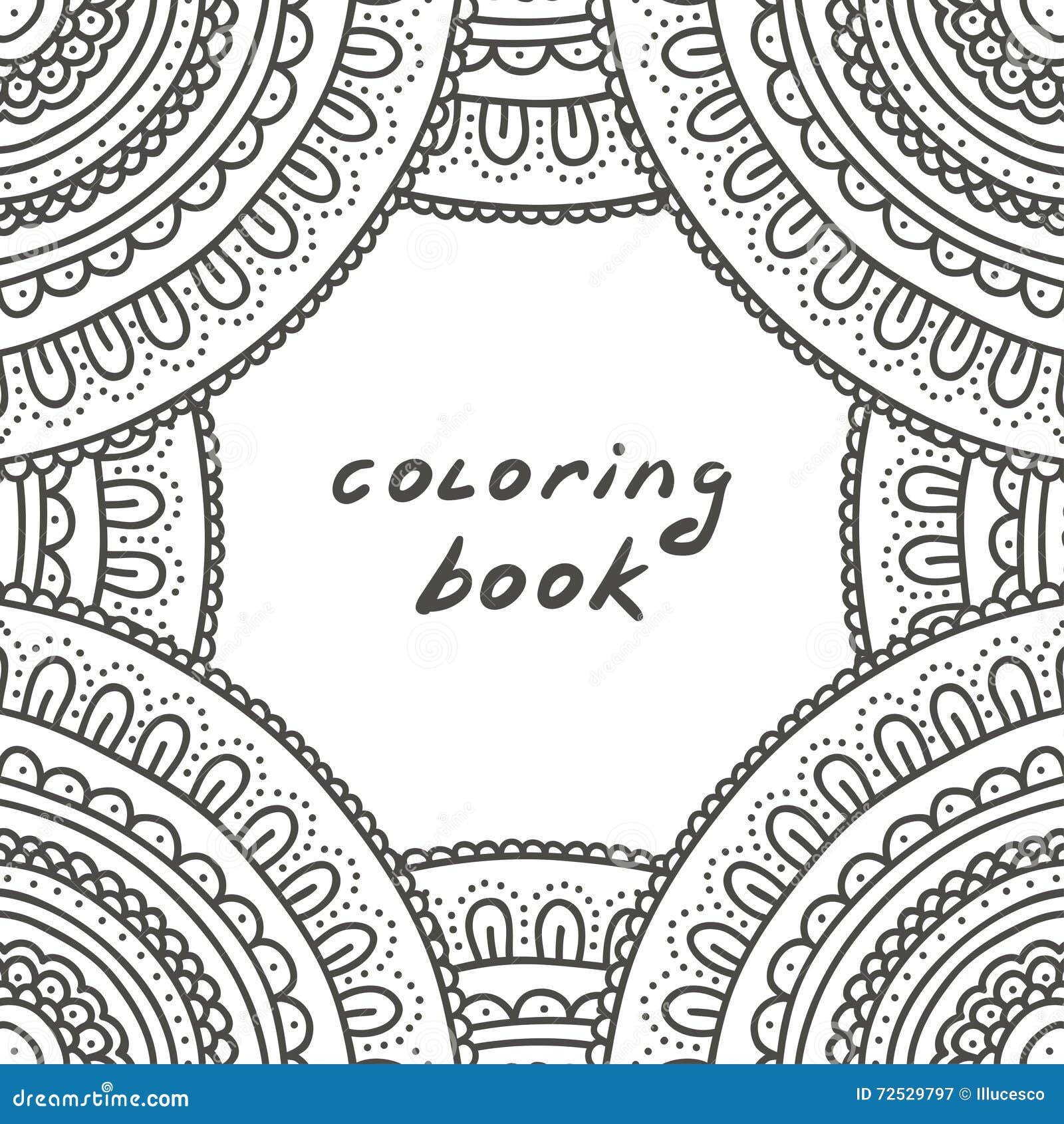 Download Coloring Book Cover Vector Illustration Stock Vector Illustration Of Drawing Monochrome 72529797