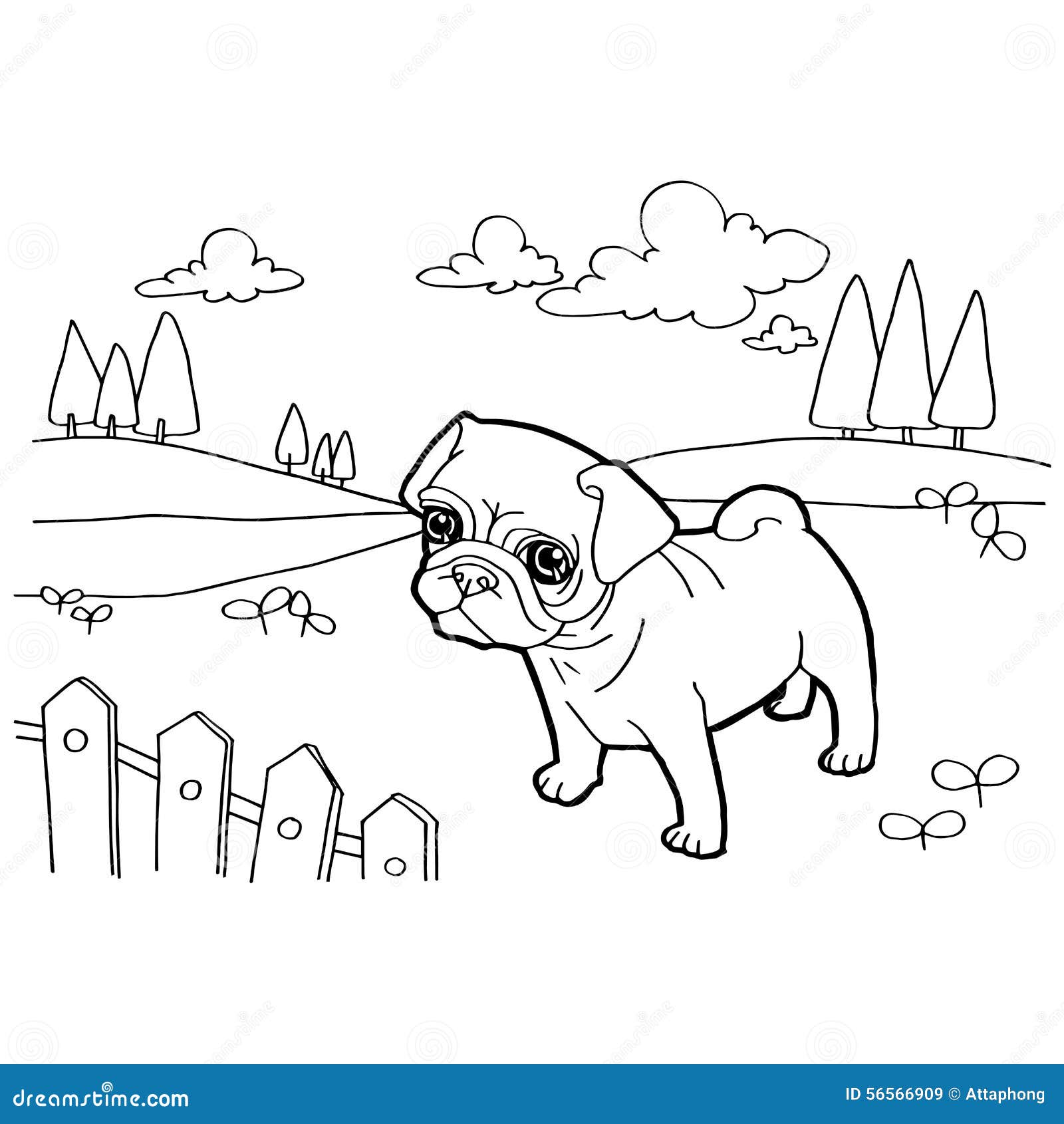 Coloring book with dog stock vector. Illustration of cartoon - 56566909