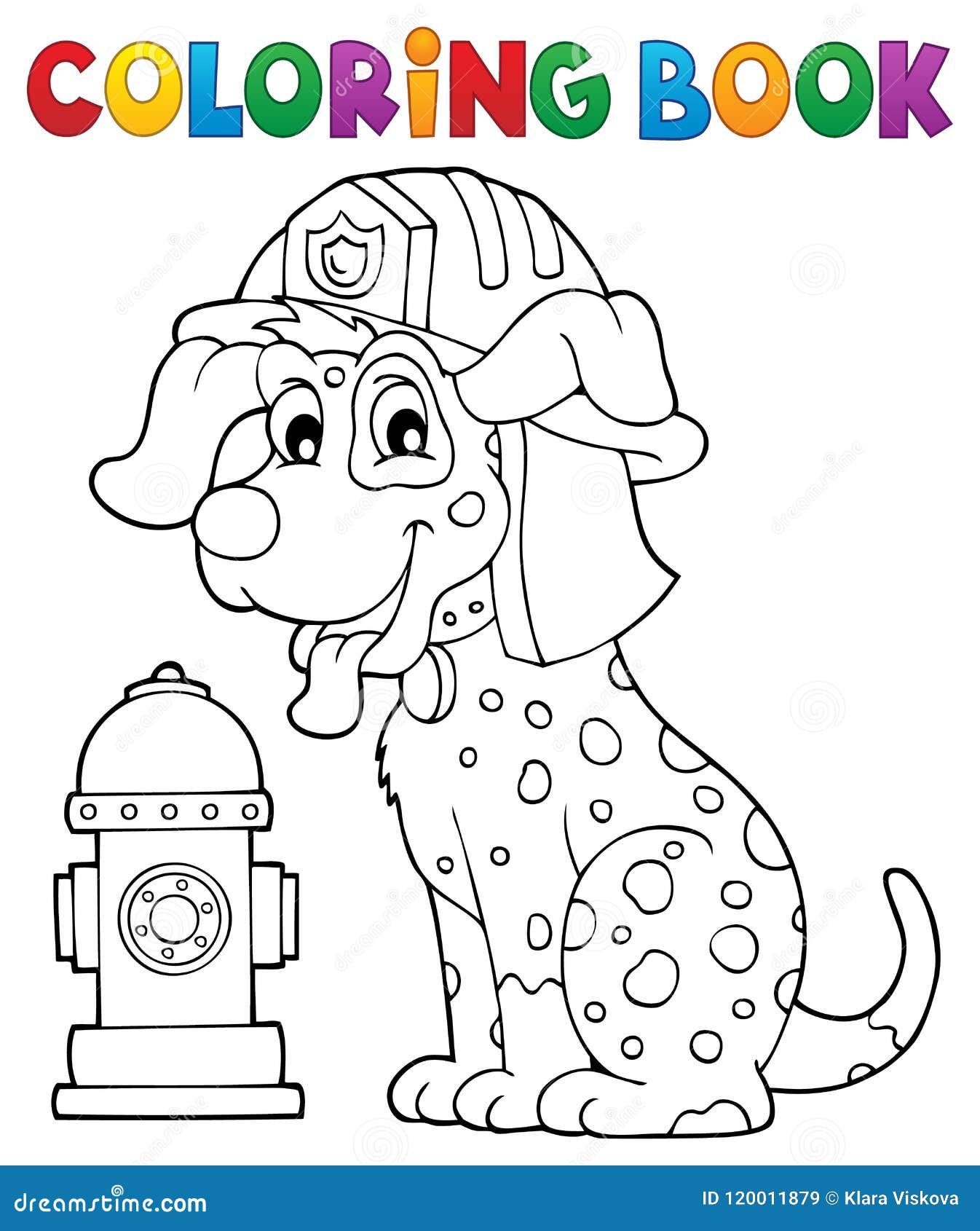 Firefighter Dog Coloring Pages