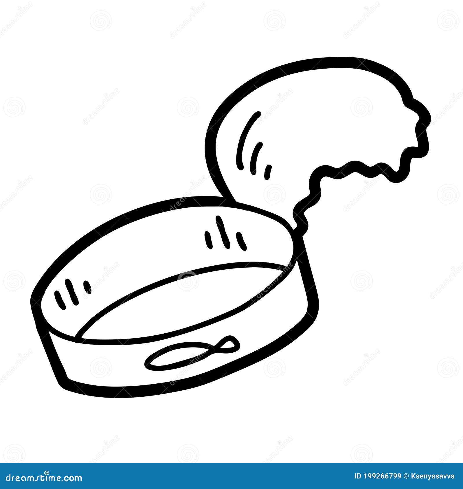 Coloring book, Fish tin stock vector. Illustration of conservation