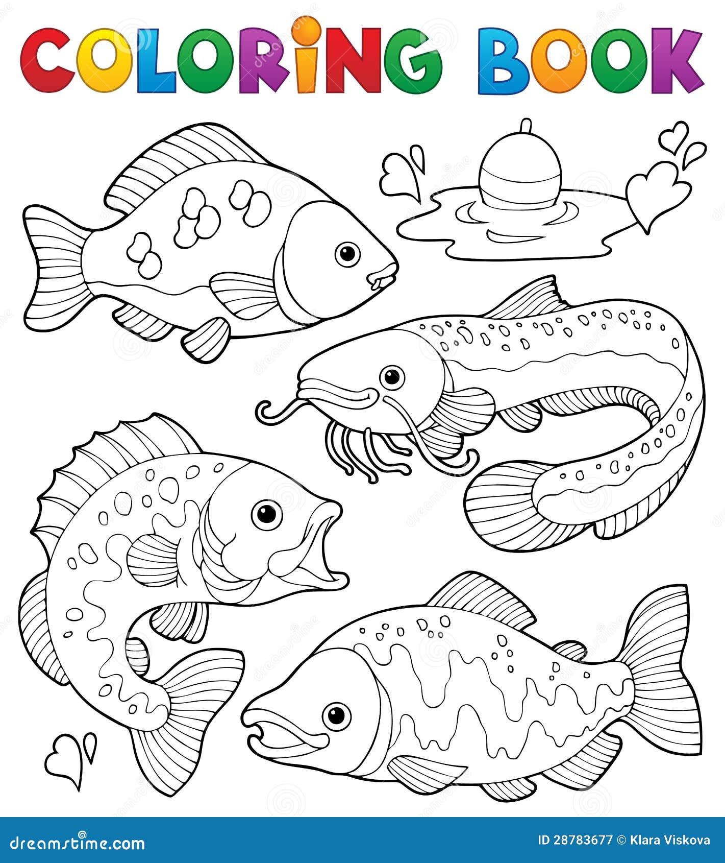 coloring book freshwater fishes 1