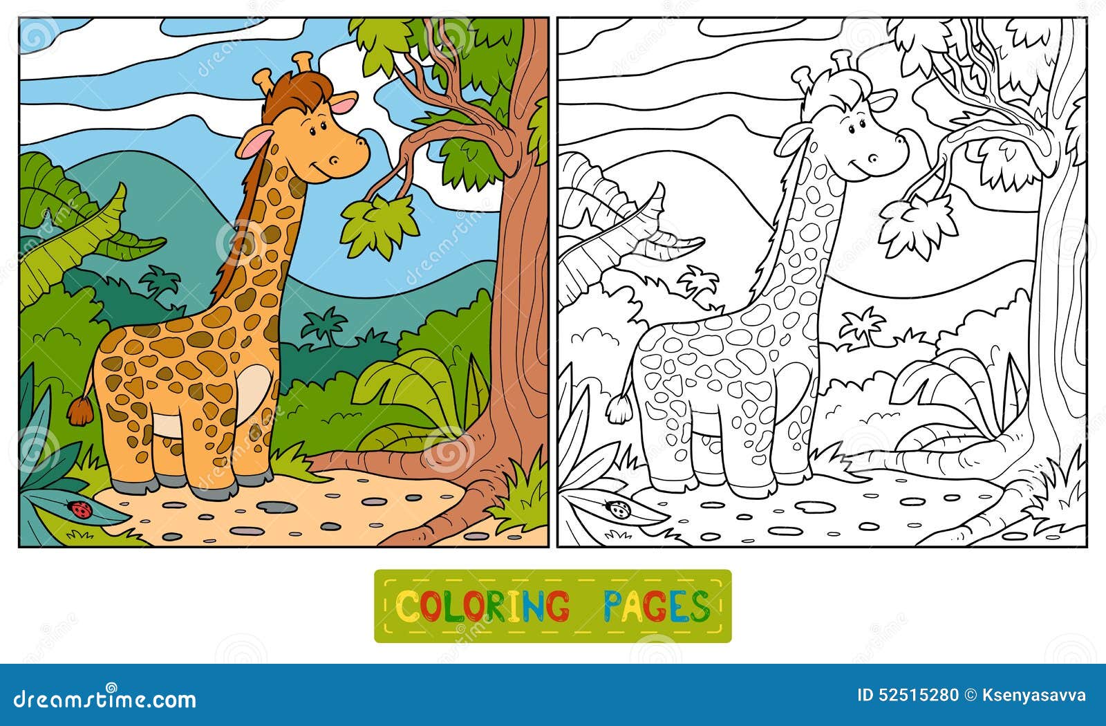 coloring book (giraffe)