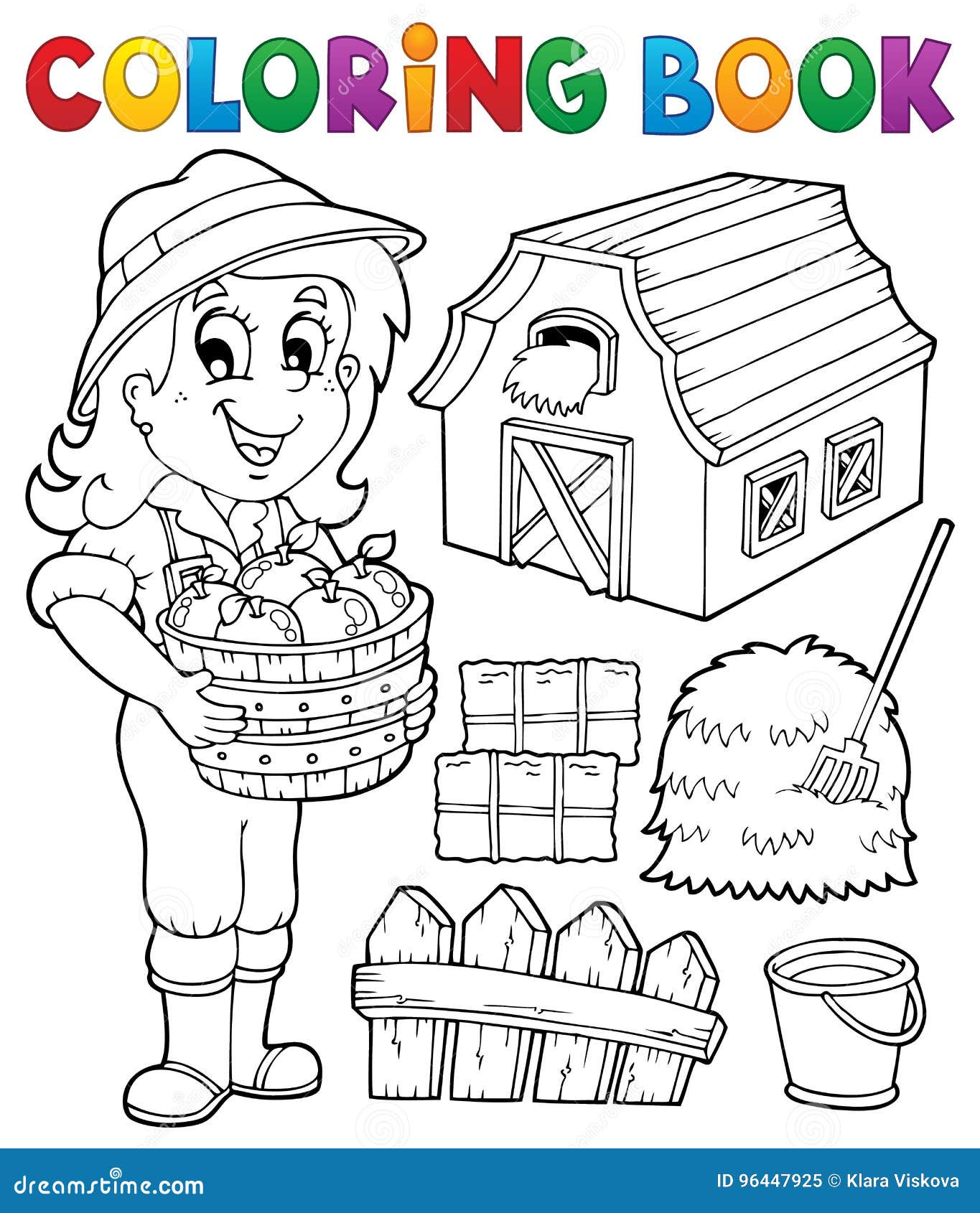 Farmer Girl Coloring Pages