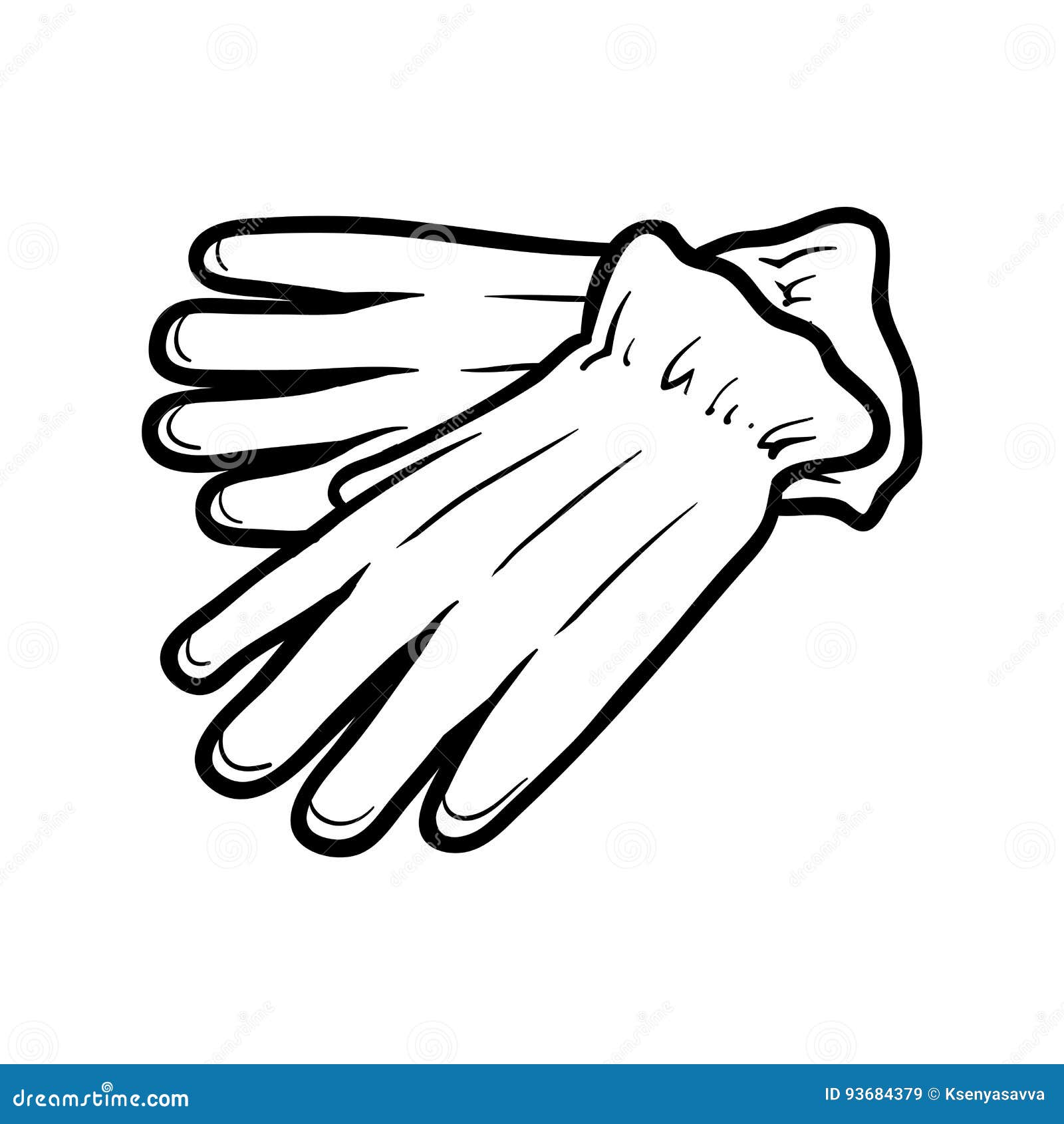 Coloring book, Gloves stock vector. Illustration of color 93684379