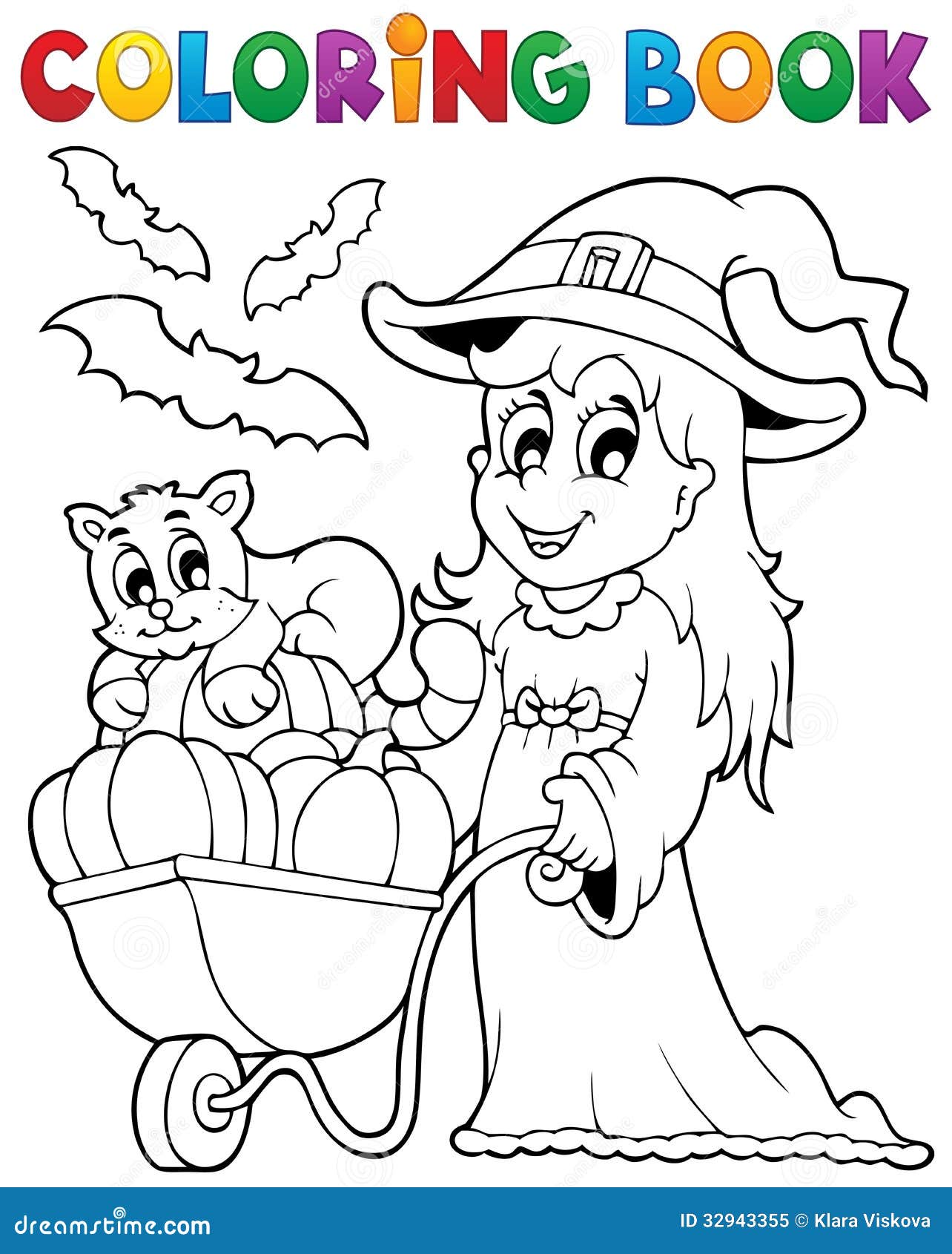 Coloring Book Halloween Image 2 Stock Illustration - Illustration of