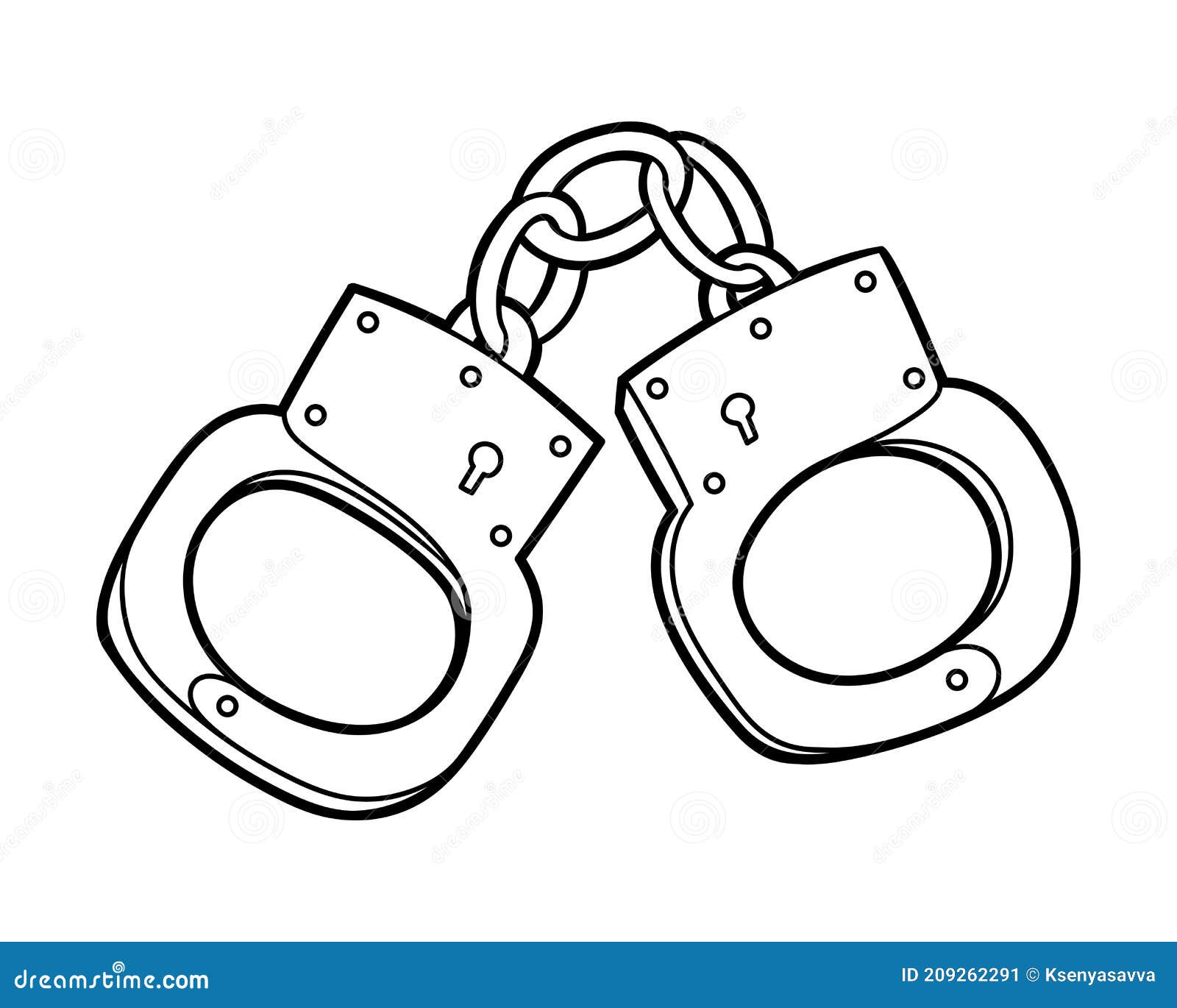 Handcuffs Coloring Page