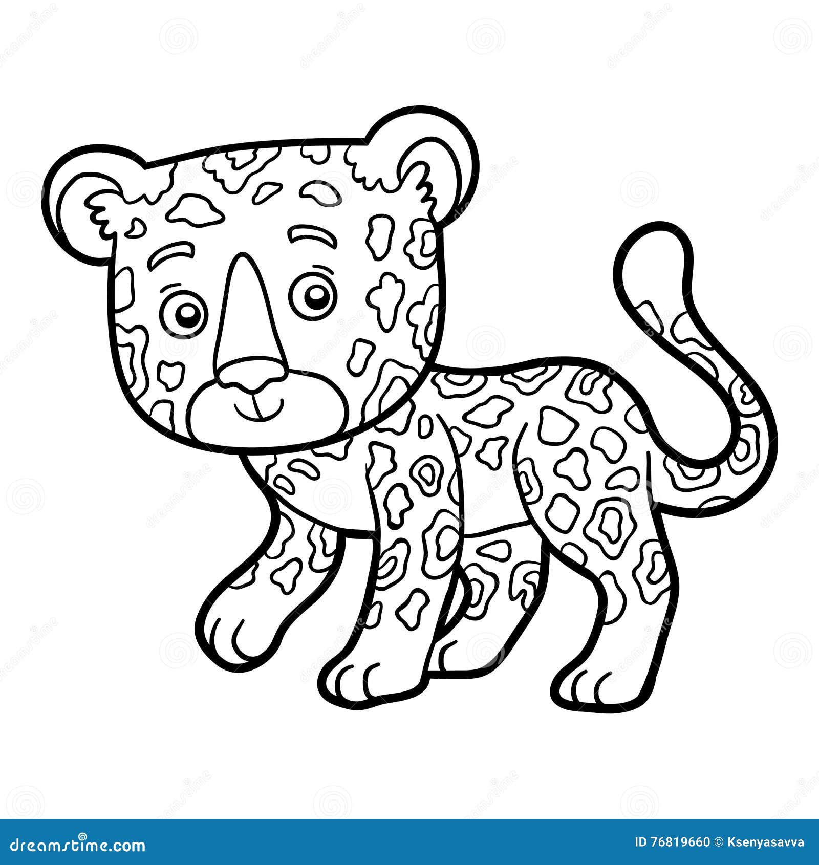 Coloring book, Jaguar stock vector. Illustration of painting - 76819660