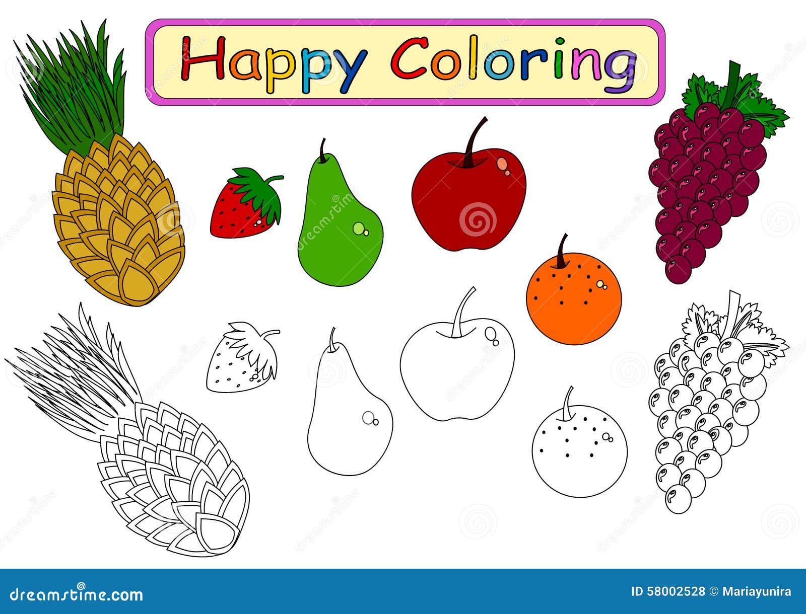 Coloring Book for kids stock illustration. Illustration of color ...