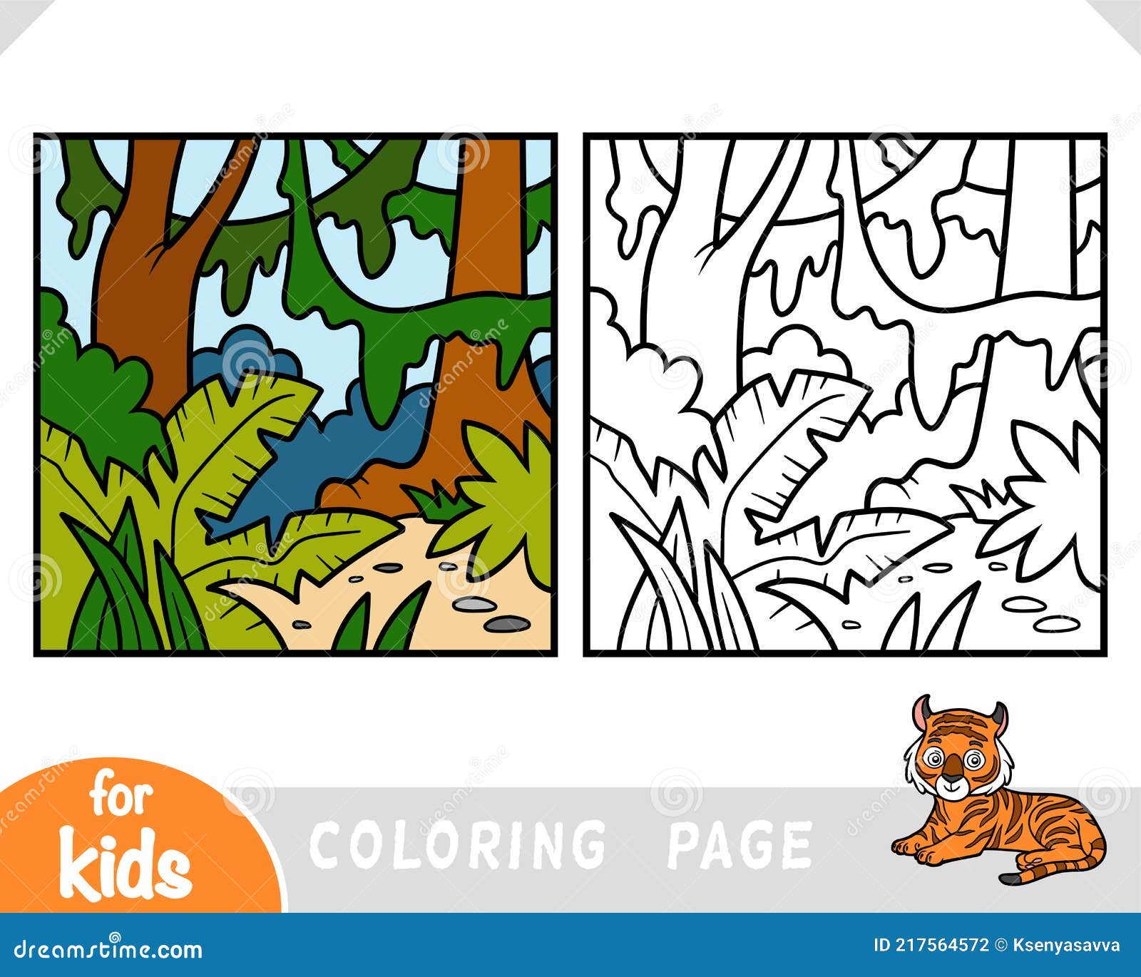 Book About Jungle Animals Vector Illustration | CartoonDealer.com #58031488