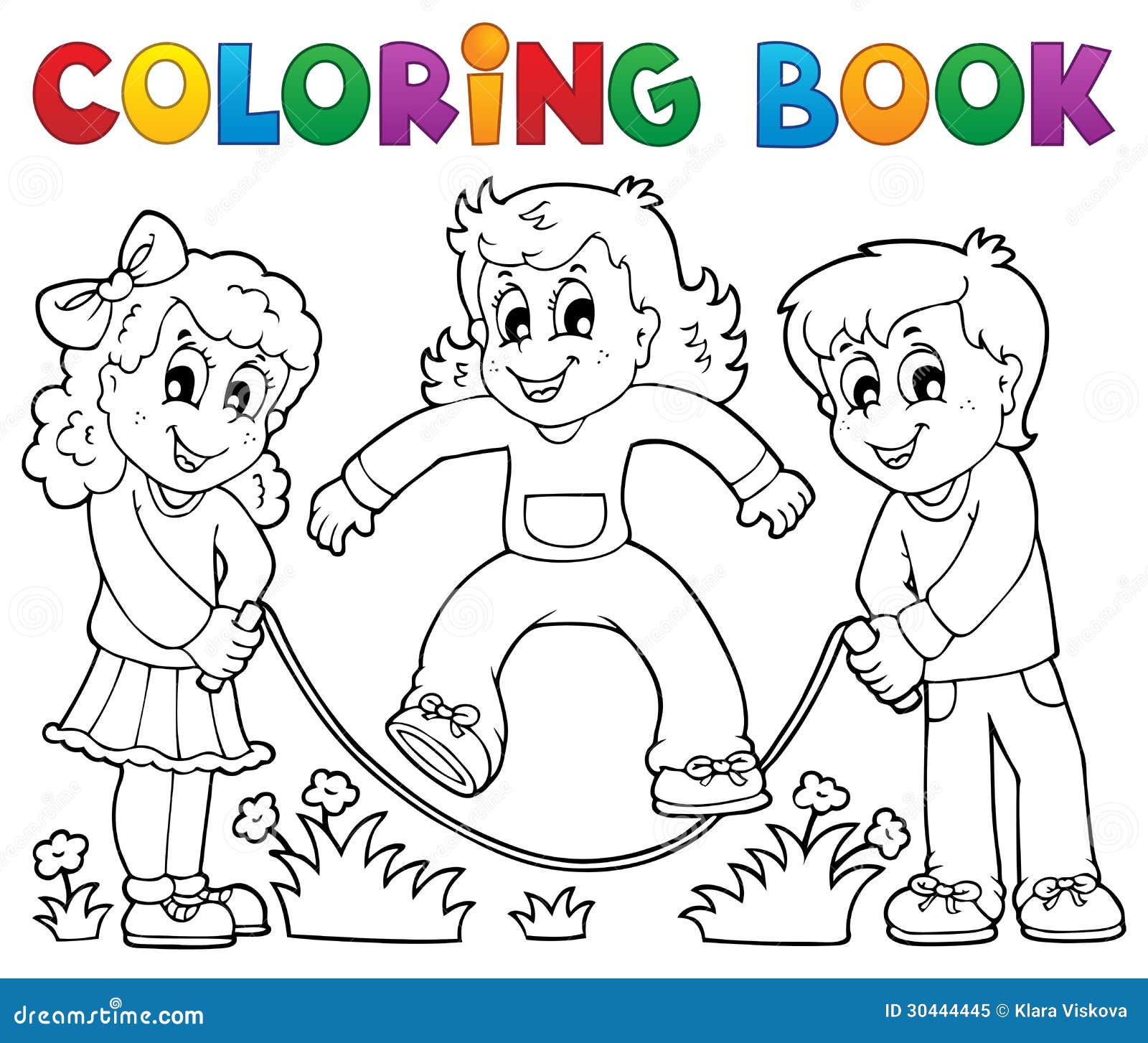 Coloring Book Kids Play Theme 1 Royalty Free Stock Photo