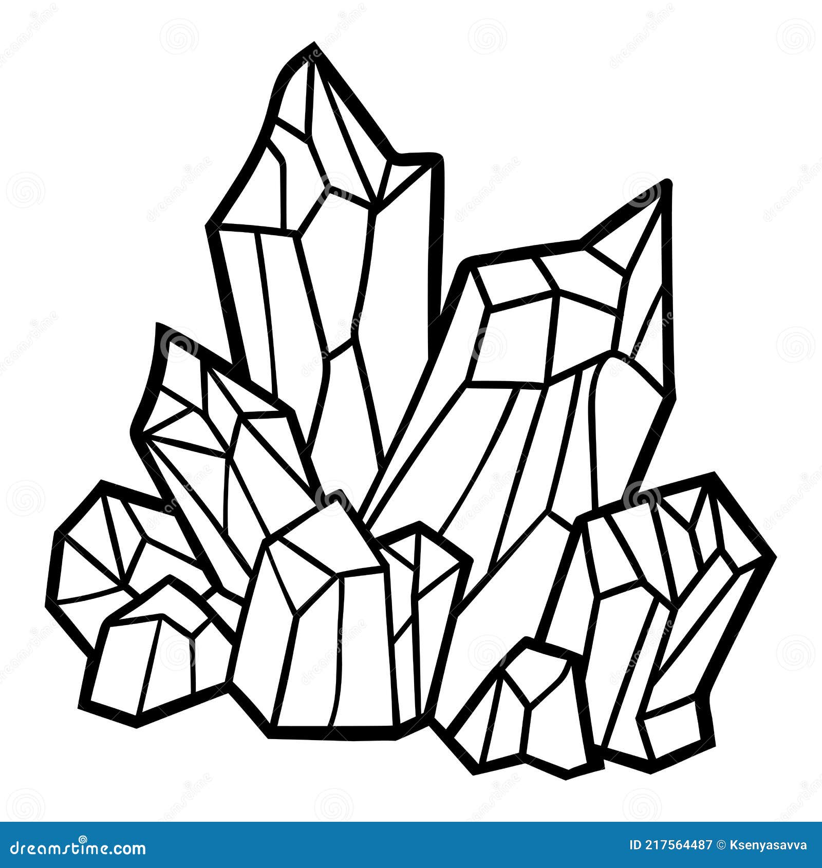 Coloring Book For Kids, Quartz Cartoon Vector