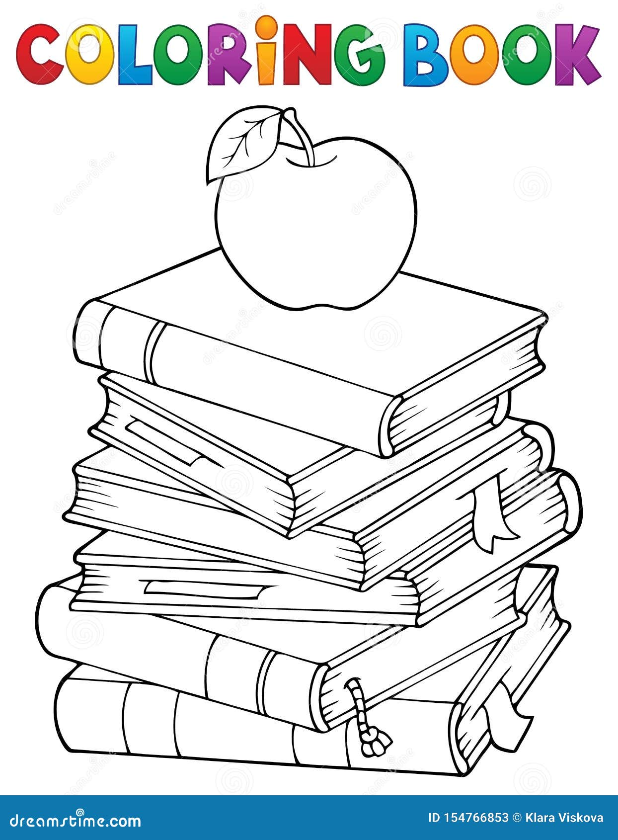 Coloring Book With Literature Theme 1 Cartoon Vector | CartoonDealer.com #154766853