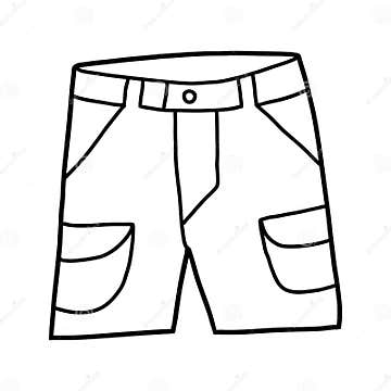 Coloring book, Mens shorts stock vector. Illustration of briefs - 141052218