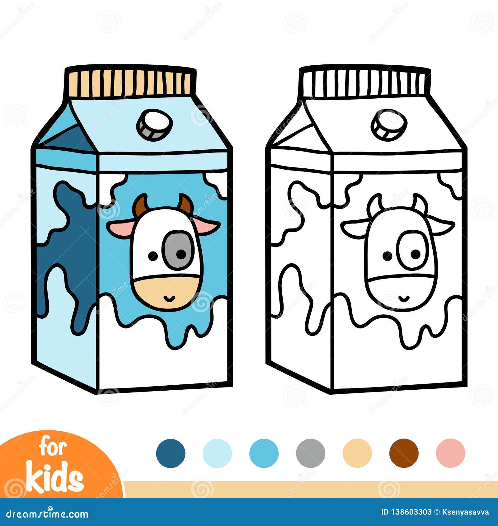 Milk Coloring Page Stock Image | CartoonDealer.com #87361777