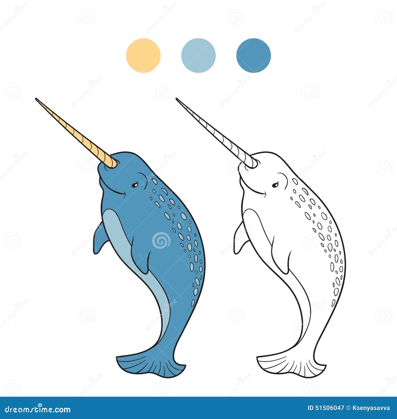 coloring book (narwhal)