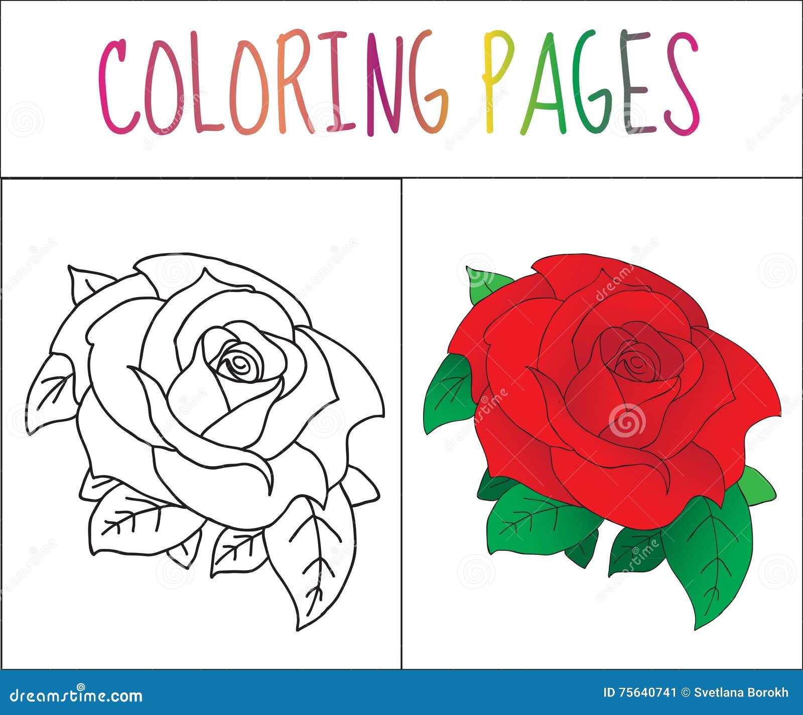 coloring page of red rose flower line art design with decorative pencil sketch  drawing 12743580 Vector Art at Vecteezy