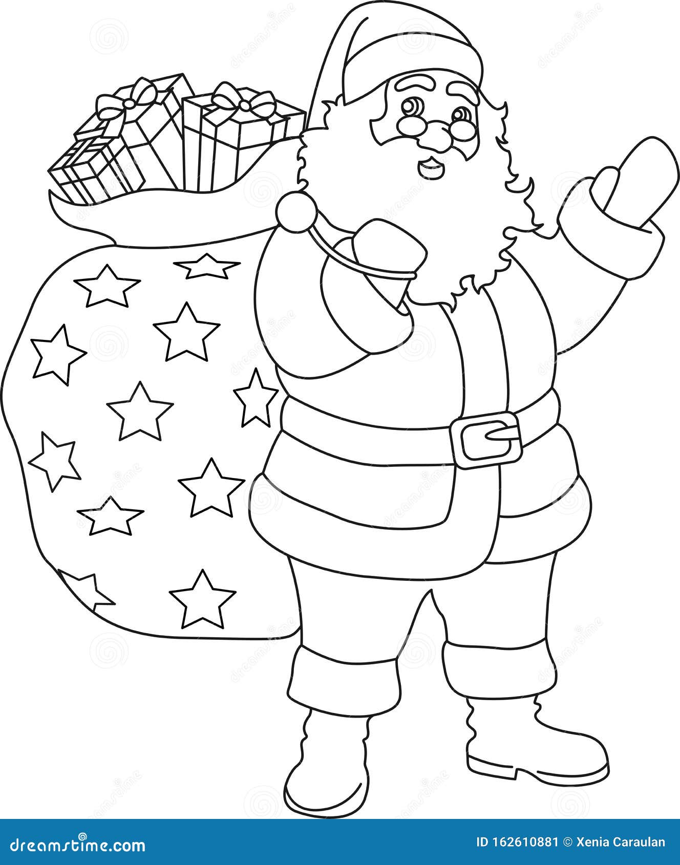 Coloring Book. Coloring Pages Christmas Illustration in Outlines ...
