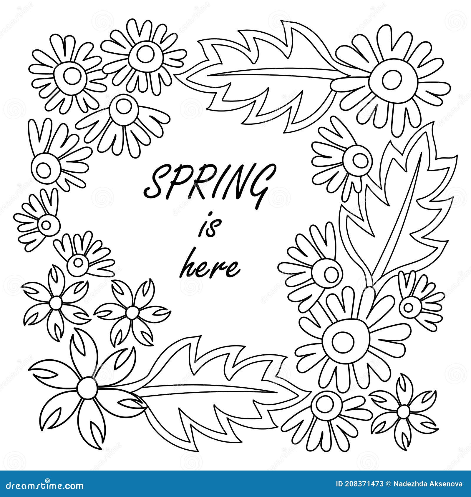 Download Spring Coloring Pages Stock Illustrations 2 564 Spring Coloring Pages Stock Illustrations Vectors Clipart Dreamstime
