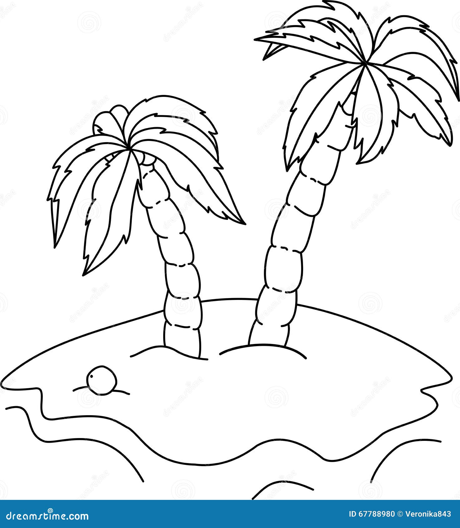 coloring book palm trees