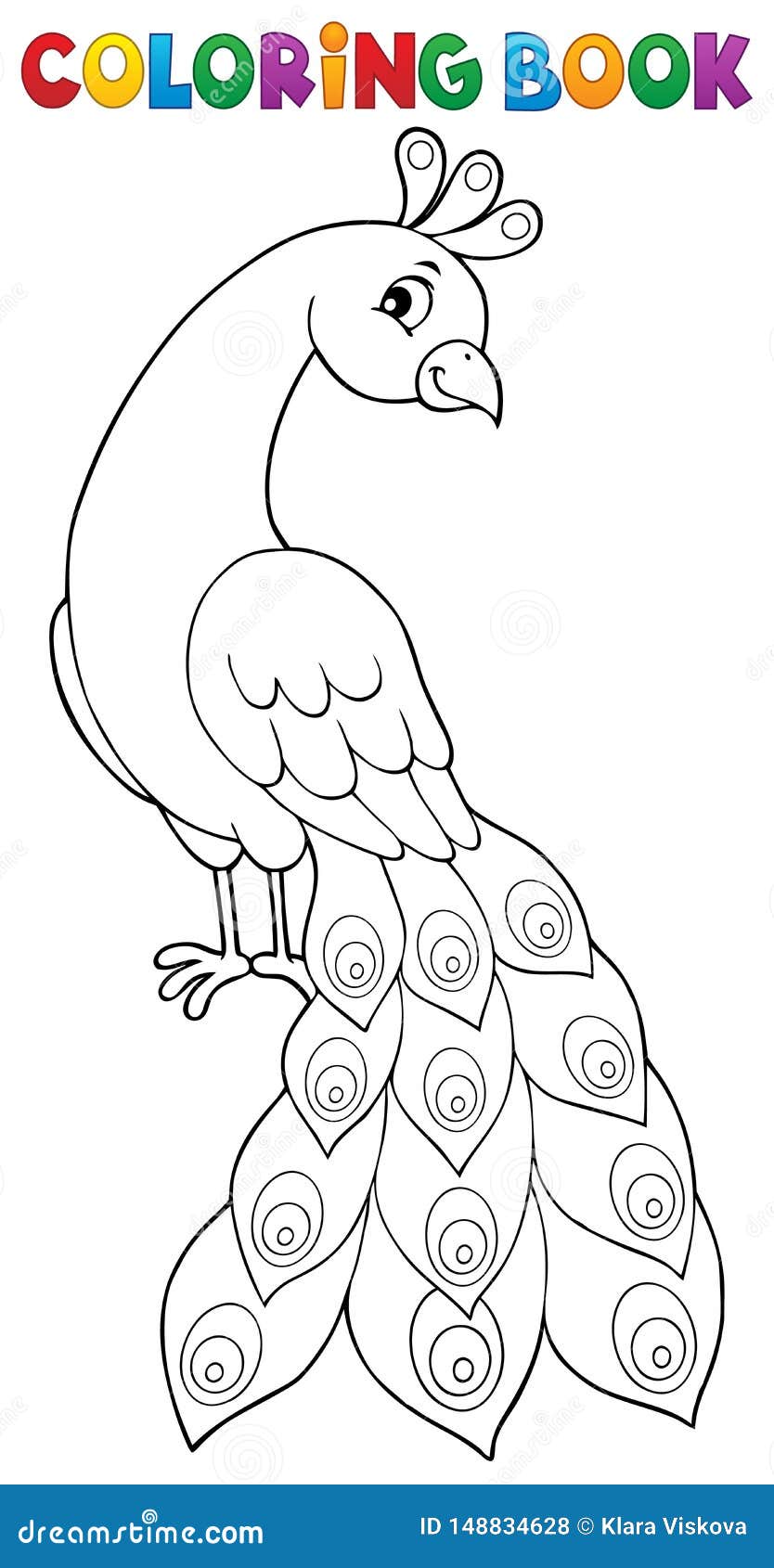 Peacock and window hand drawn for adult coloring book 5458627 Vector Art at  Vecteezy