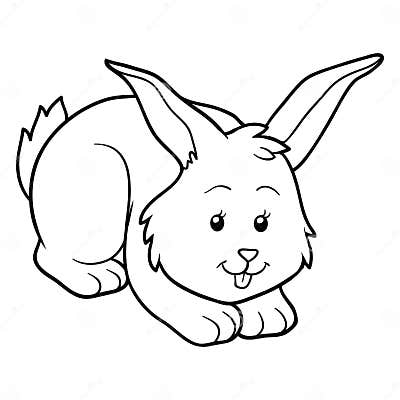 Coloring book (rabbit) stock vector. Illustration of page - 55061572