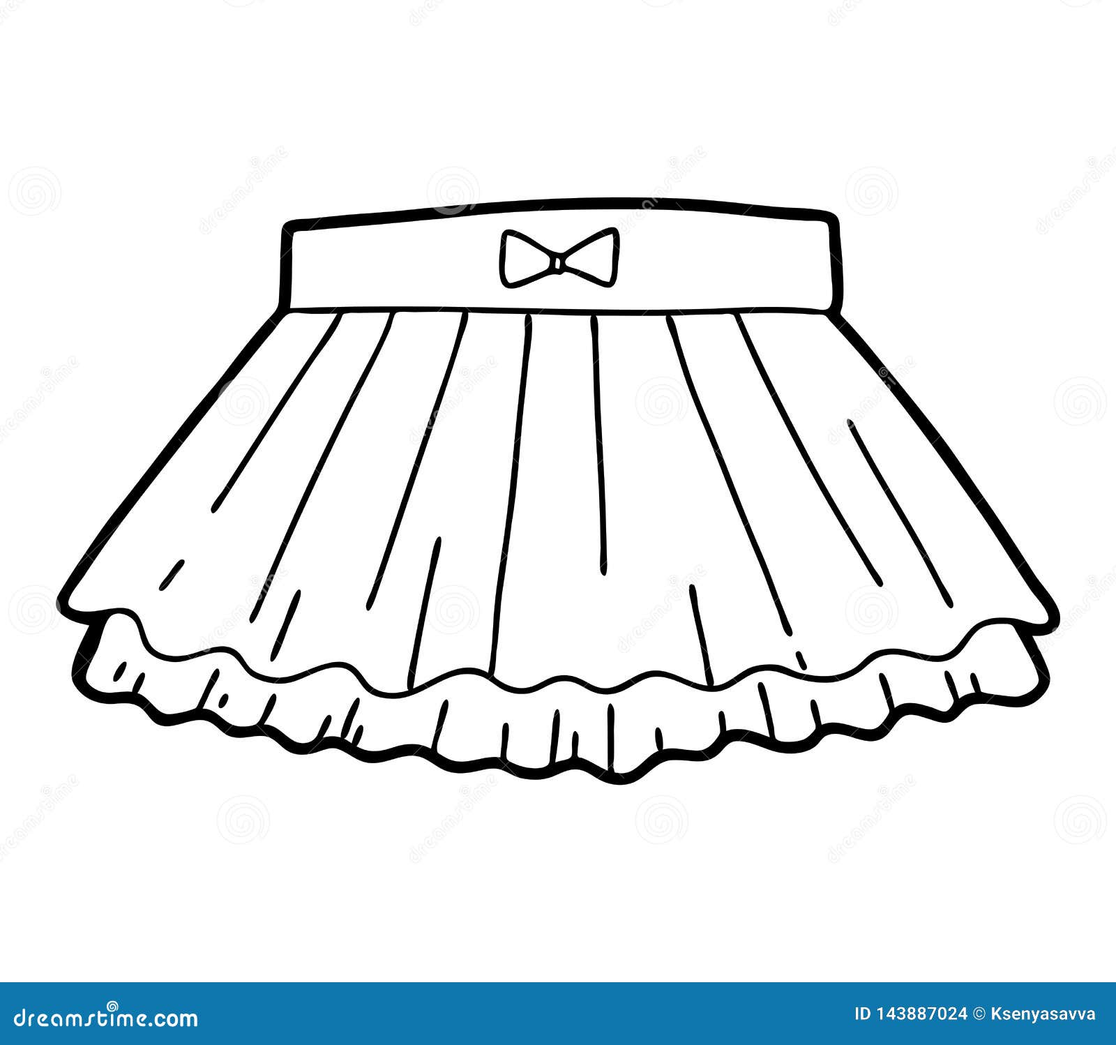 Skirt Coloring Pages