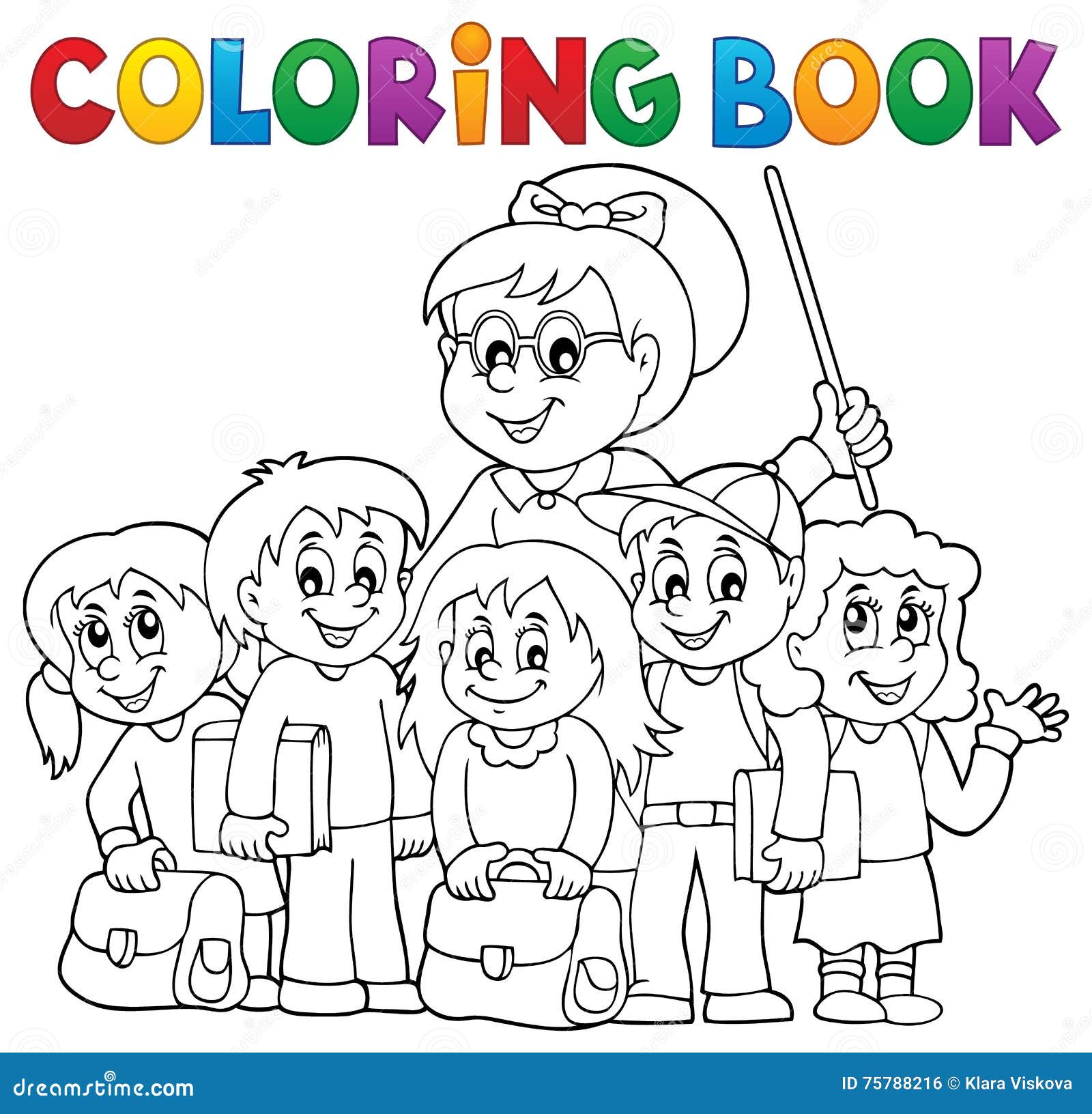 Coloring Book School Class Theme 1 Stock Vector - Illustration of