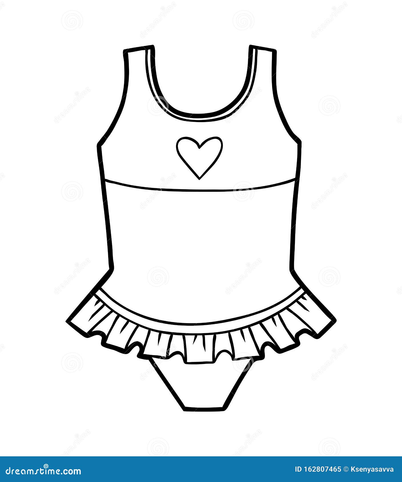 coloring-book-swimsuit-for-girls-stock-vector-illustration-of-book