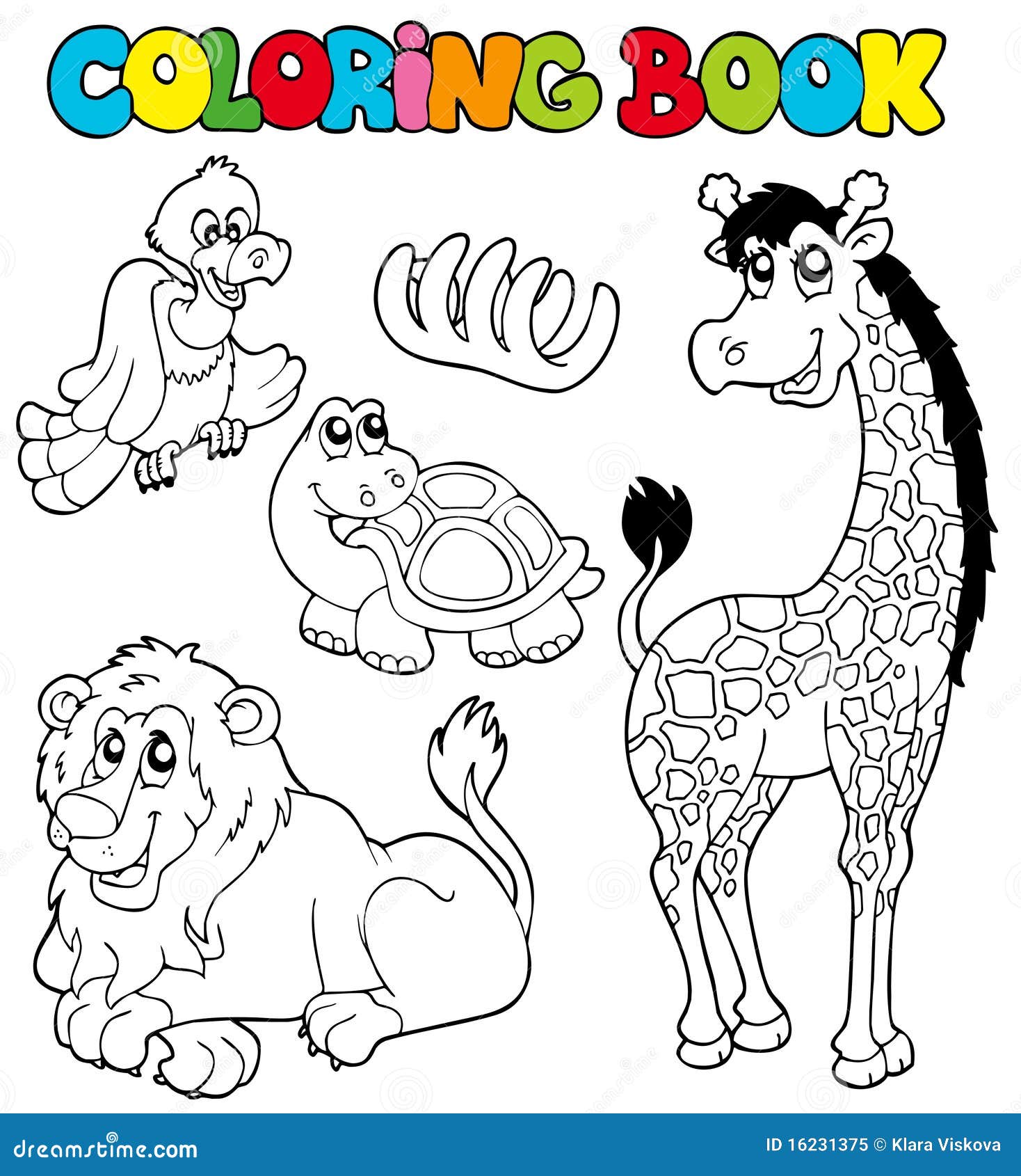 Download Coloring Book With Tropic Animals 2 Stock Vector Illustration Of Layout Africa 16231375