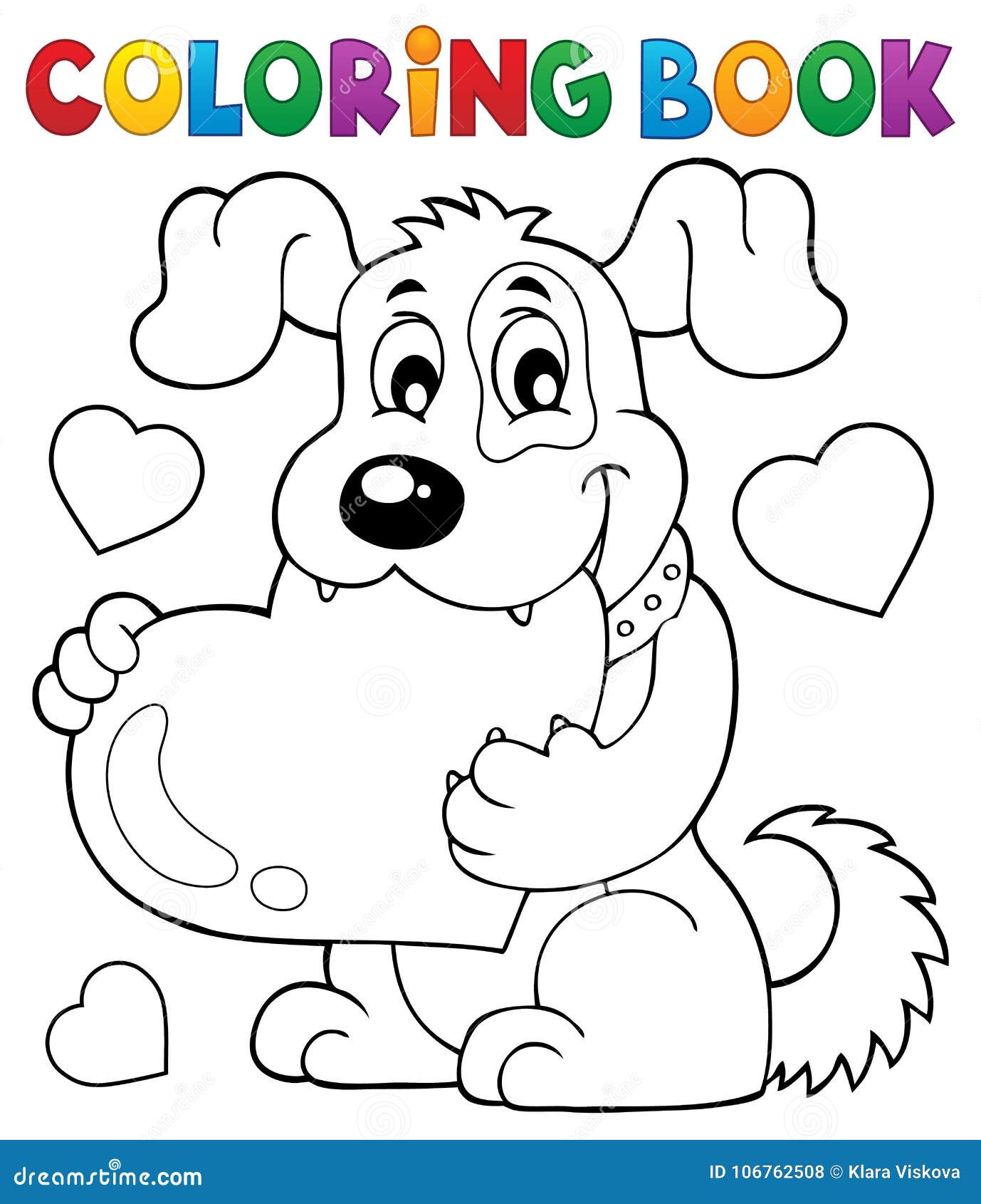 Download Coloring Book Valentine Dog Theme 1 Stock Vector ...