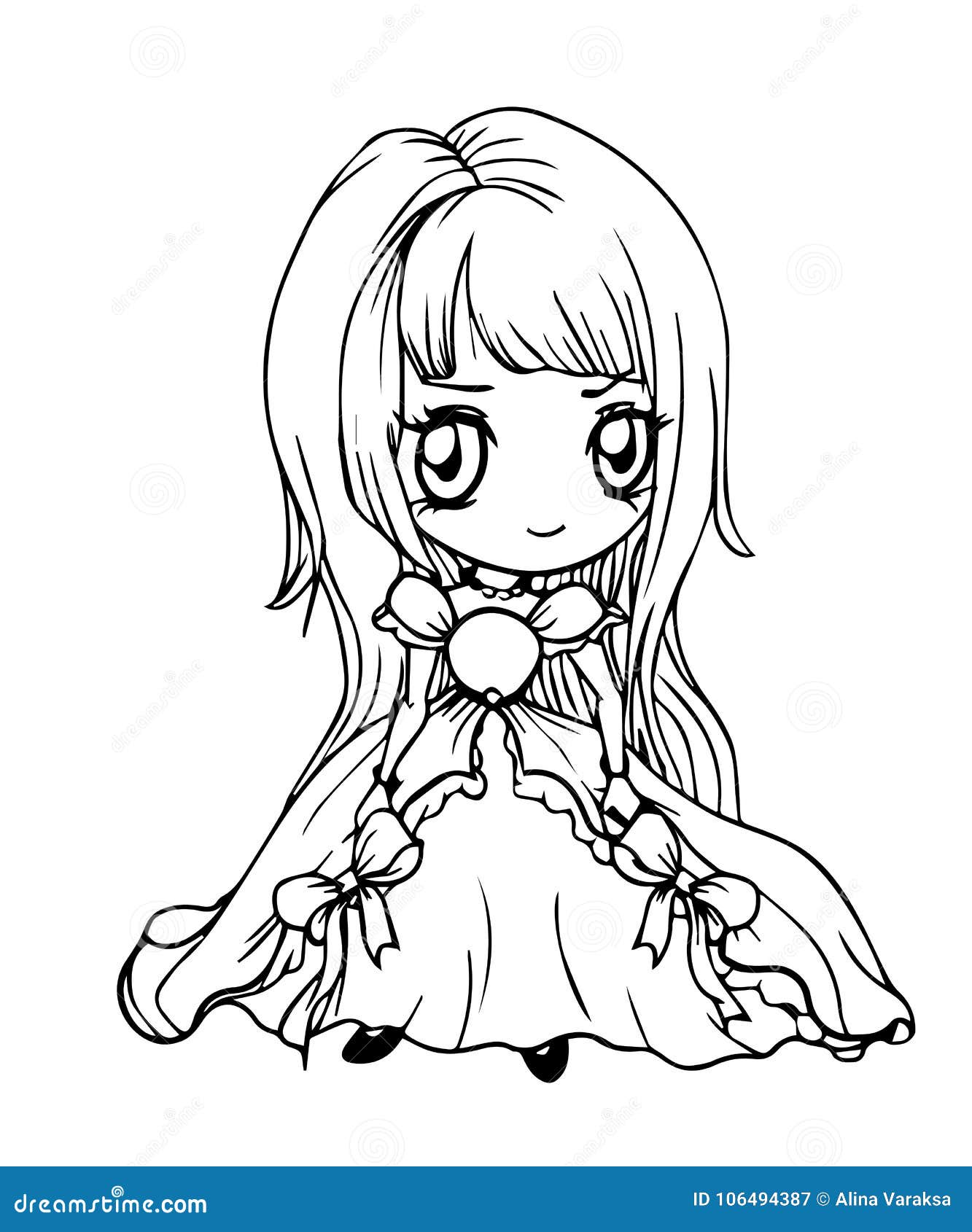 Cute little princess stock vector. Illustration of nice - 106494387