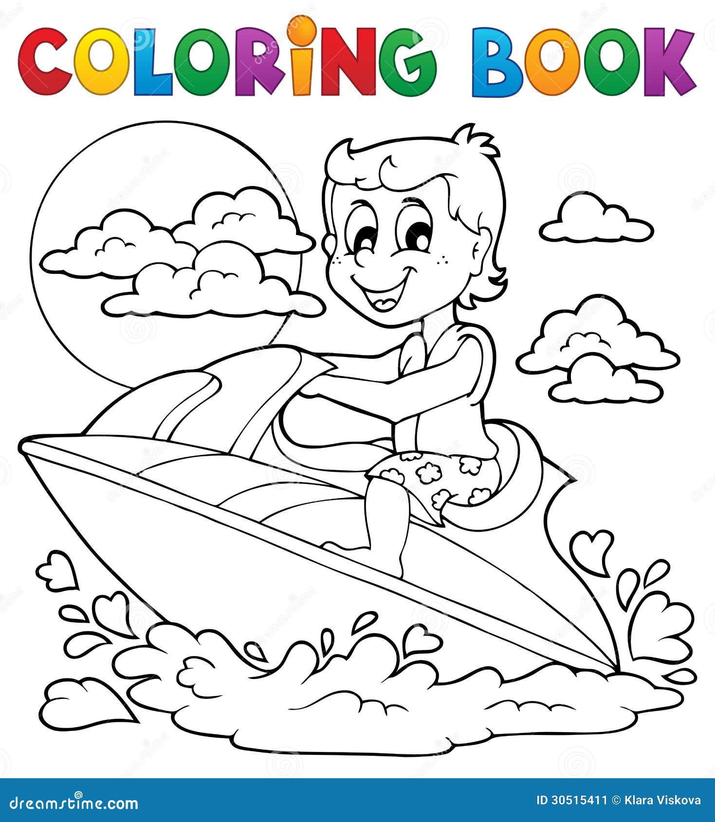 Coloring Book Water Sport Theme 2 Stock Vector - Illustration of