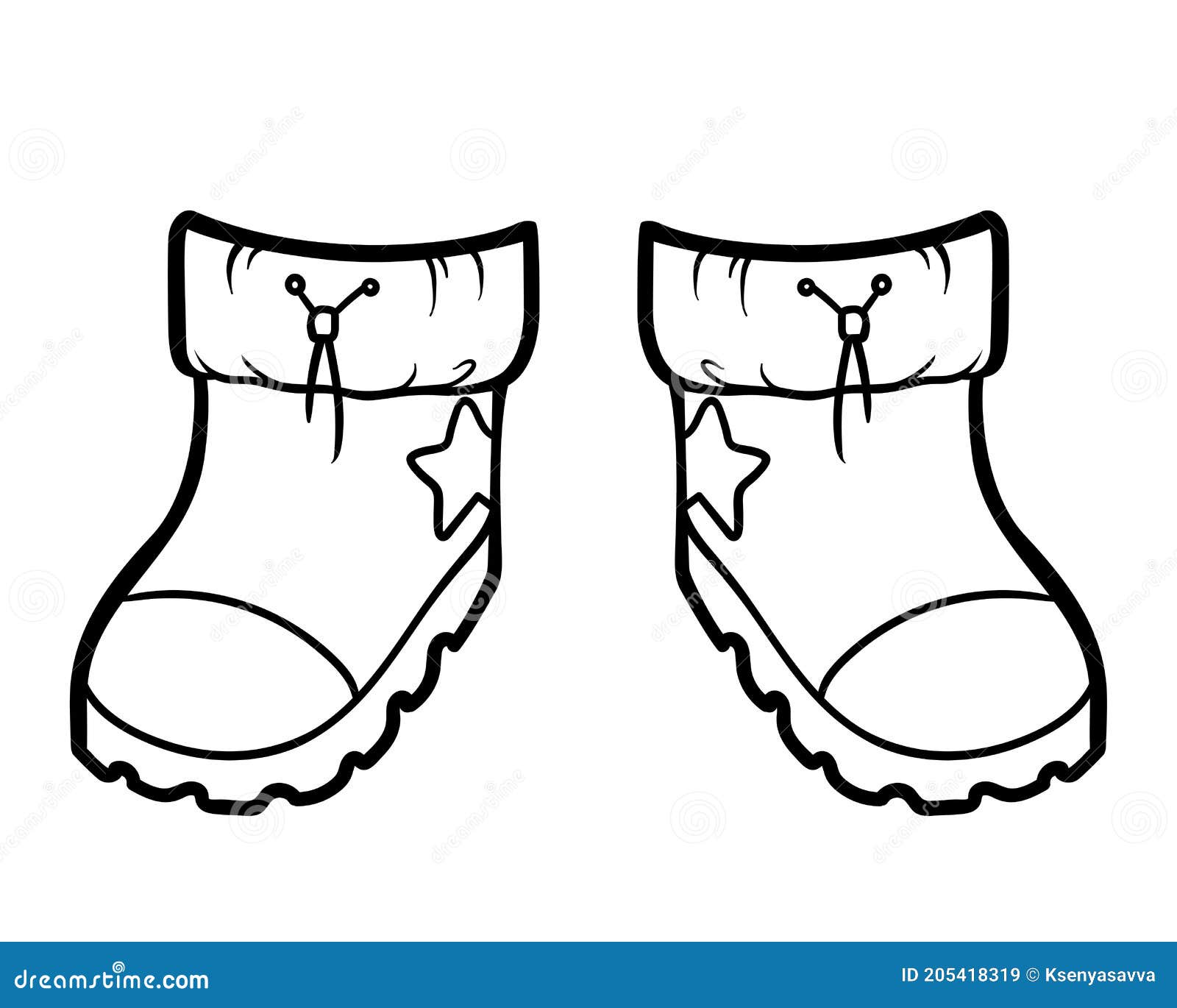 Coloring Book, Waterproof Boots Stock Vector - Illustration of girl ...