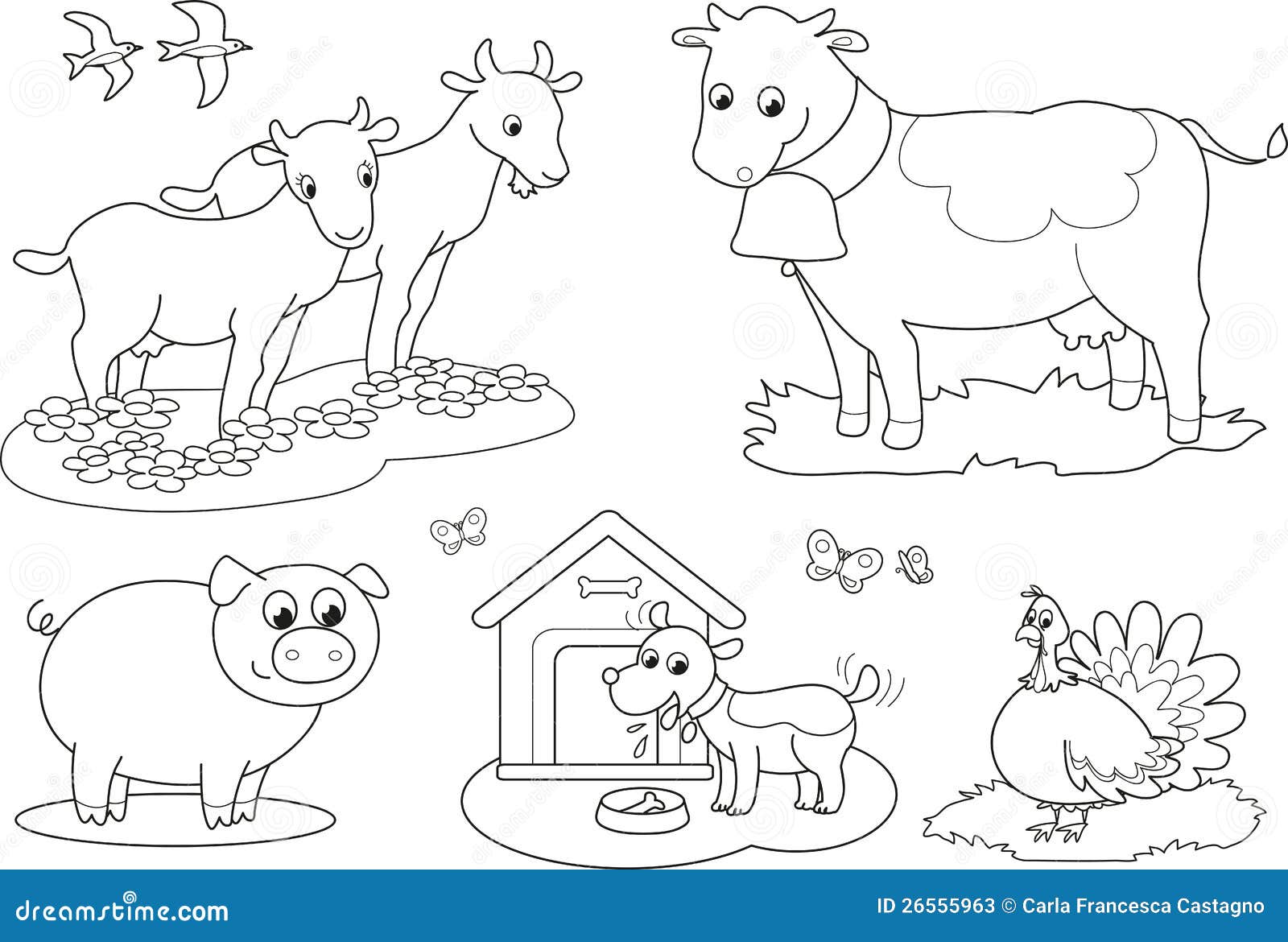 Coloring Farm Animals 2 Stock Photos Image 26555963