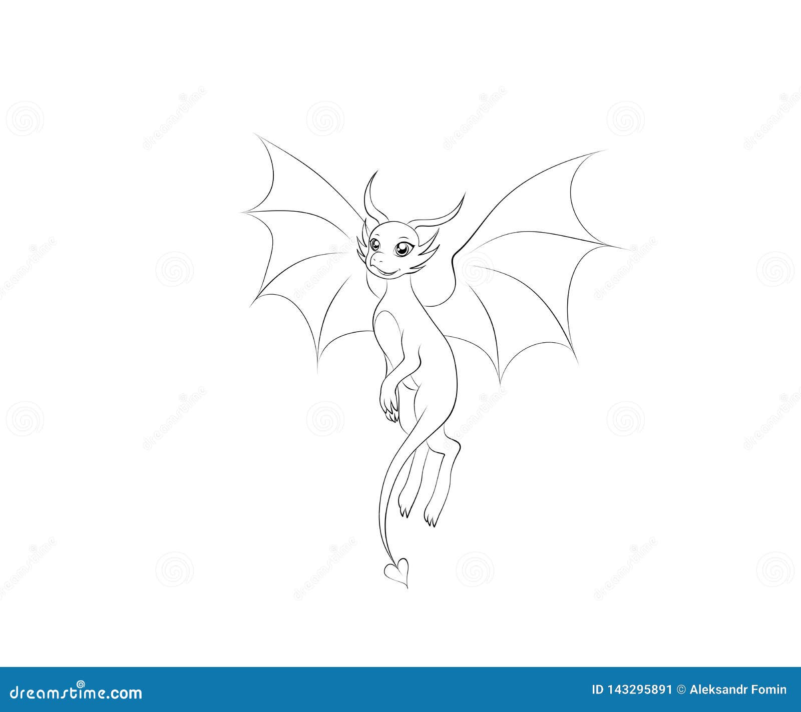 Dragon Flying Sketch Royalty-Free Images, Stock Photos & Pictures